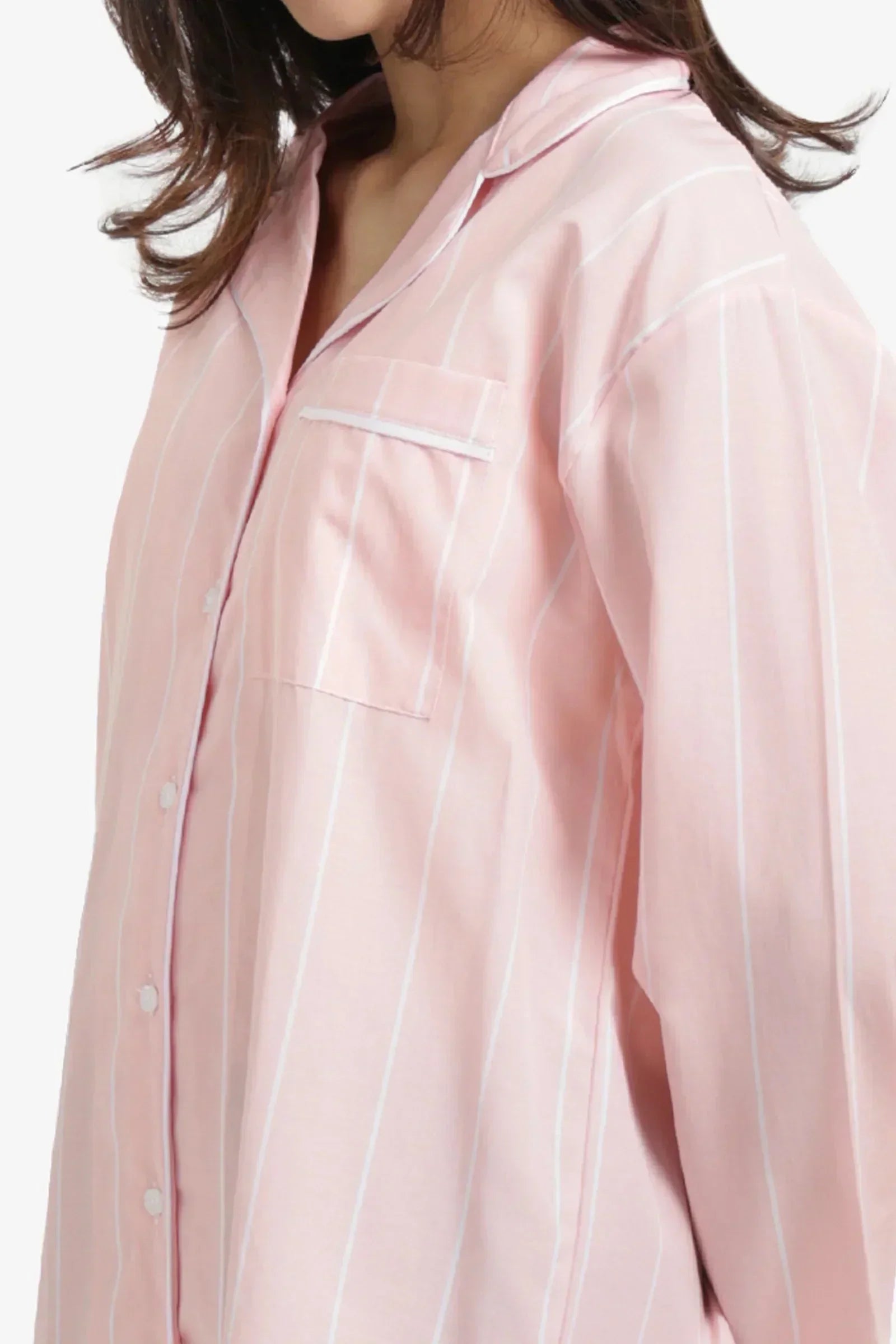 Carina - Cozy Cotton Striped Nightgown 3