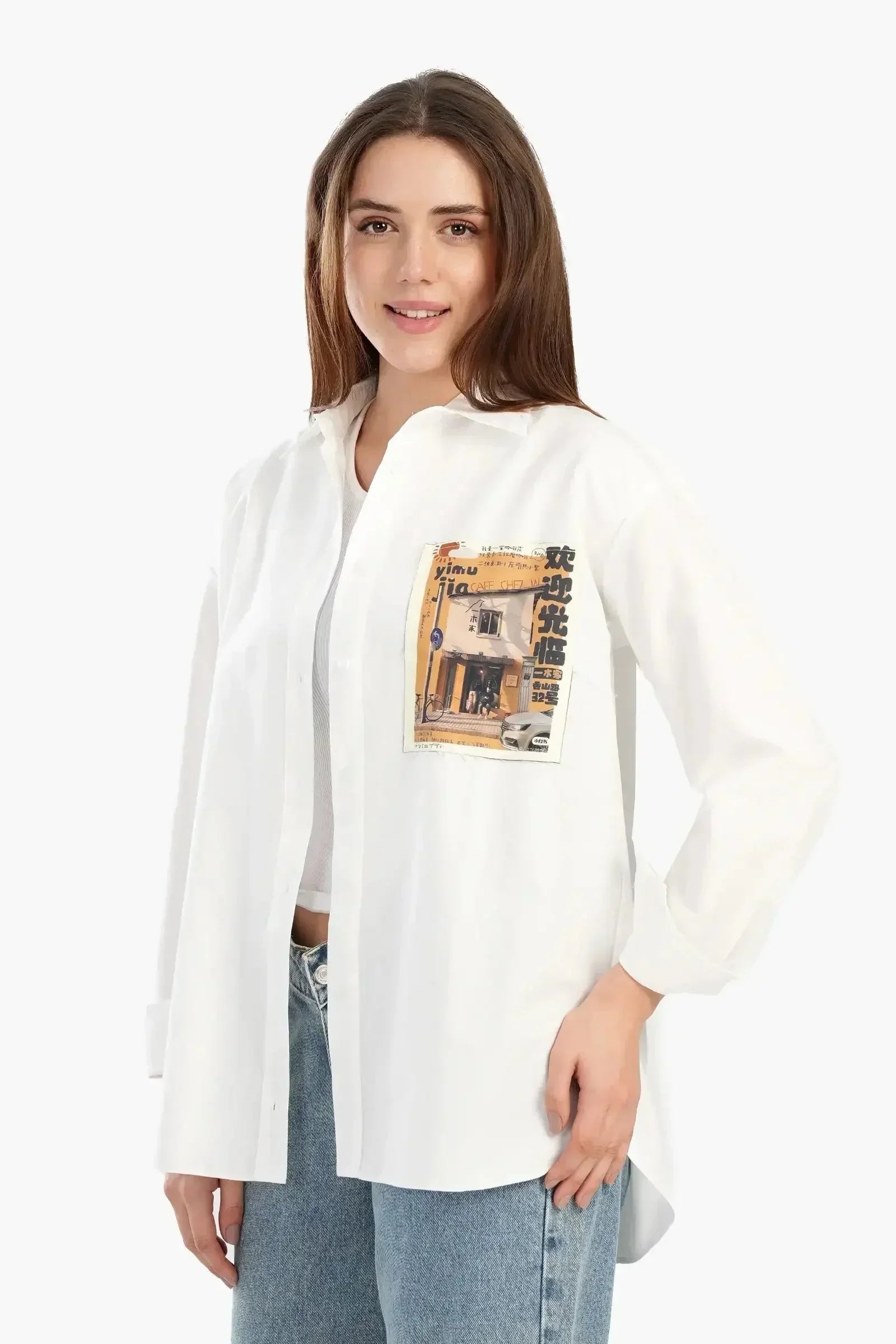 Carina - Shirt with Printed Pocket 2