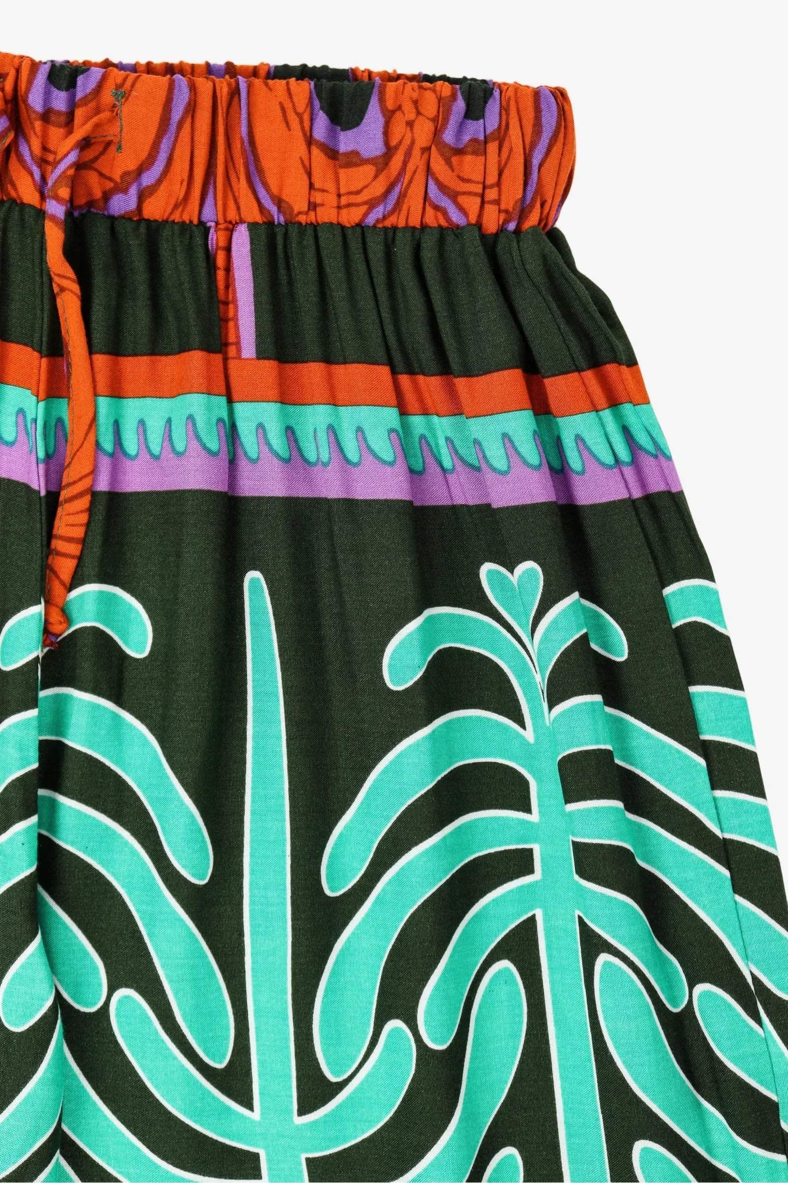 Carina - Colored Palm Print Pants 5
