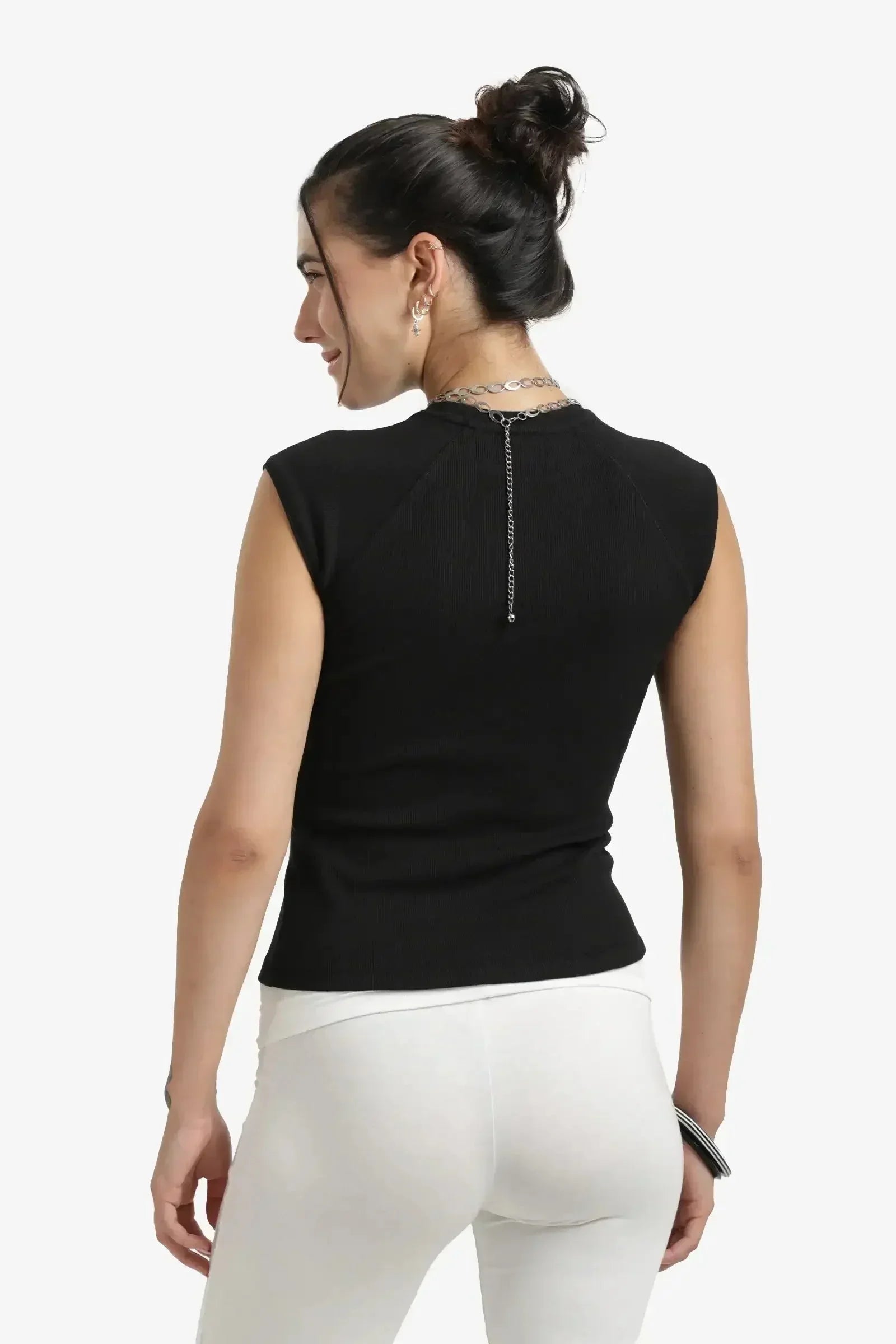 Carina - Ribbed Cap Sleeves Top 3
