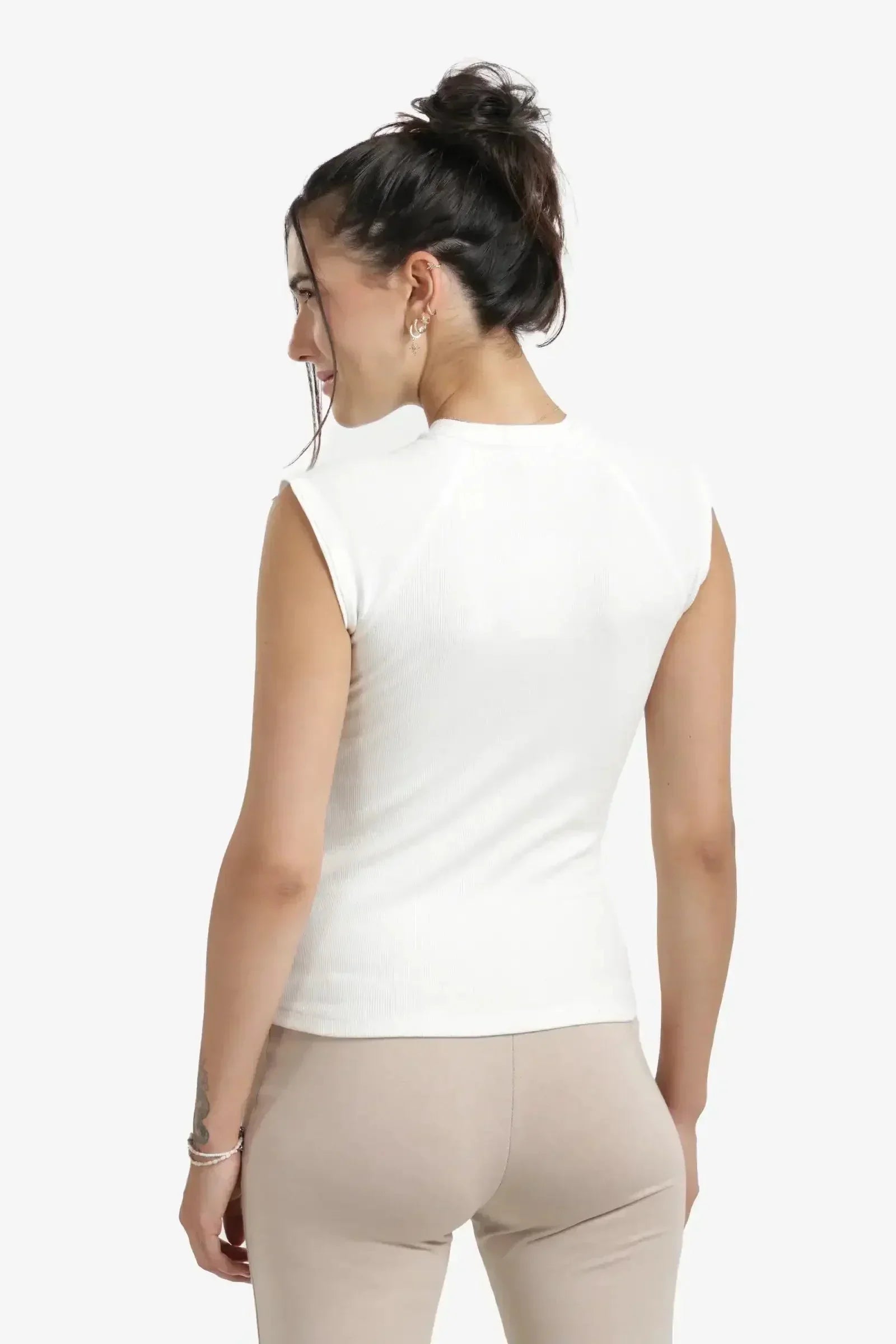 Carina - Ribbed Cap Sleeves Top 12
