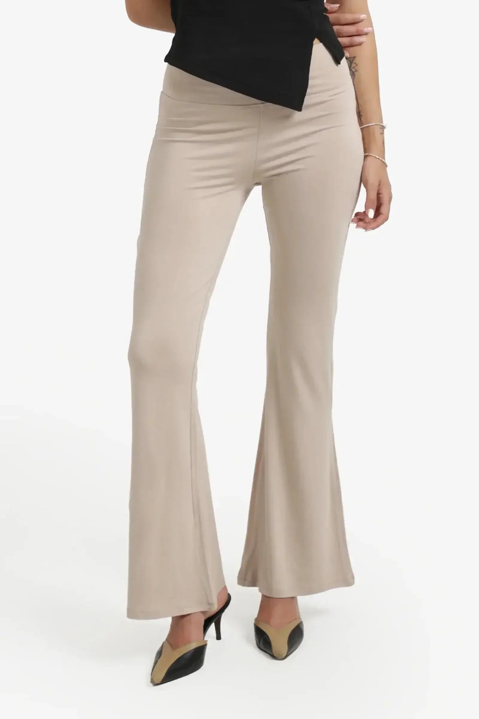 Carina - Elastic Waist Flare Pants 7