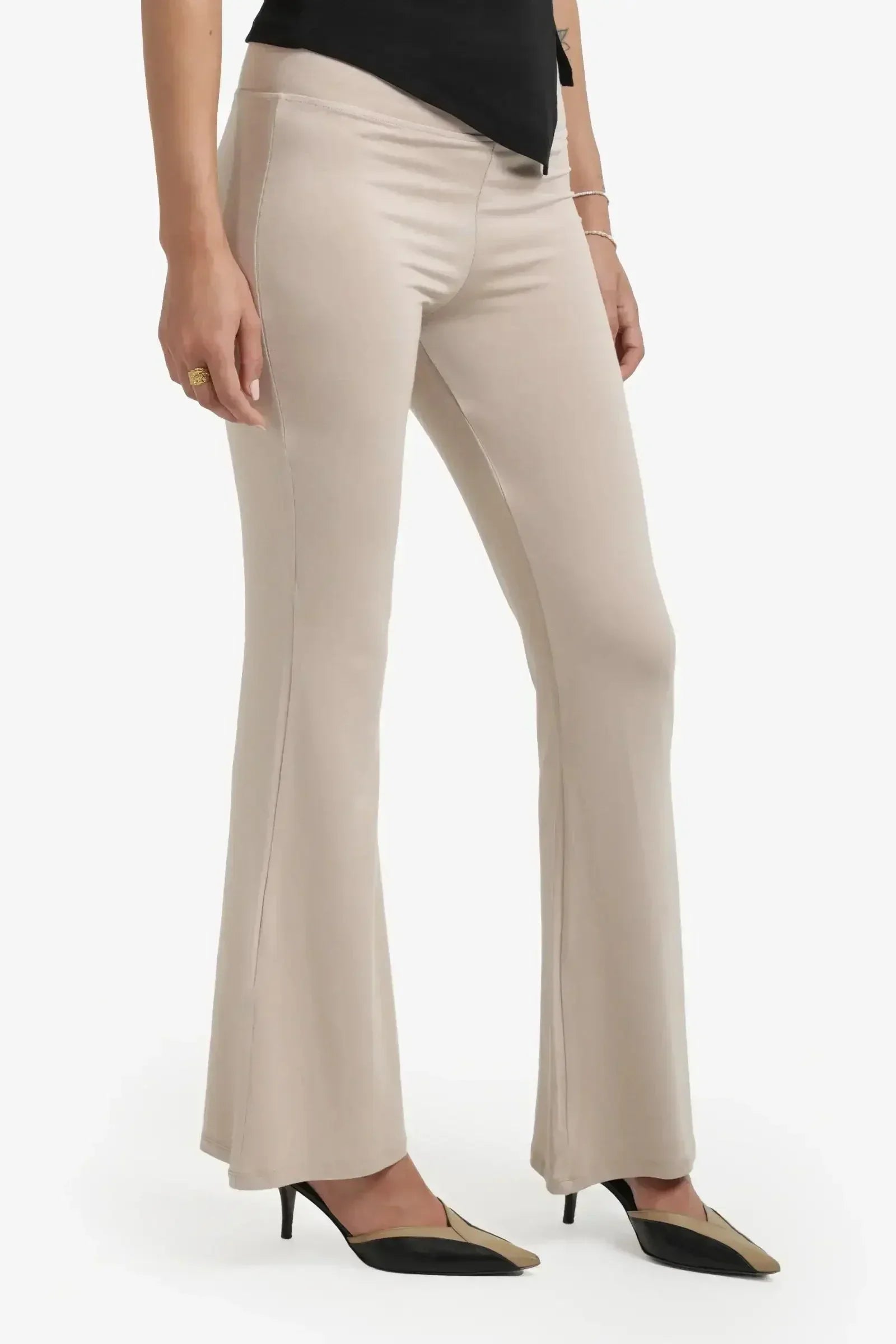 Carina - Elastic Waist Flare Pants 6