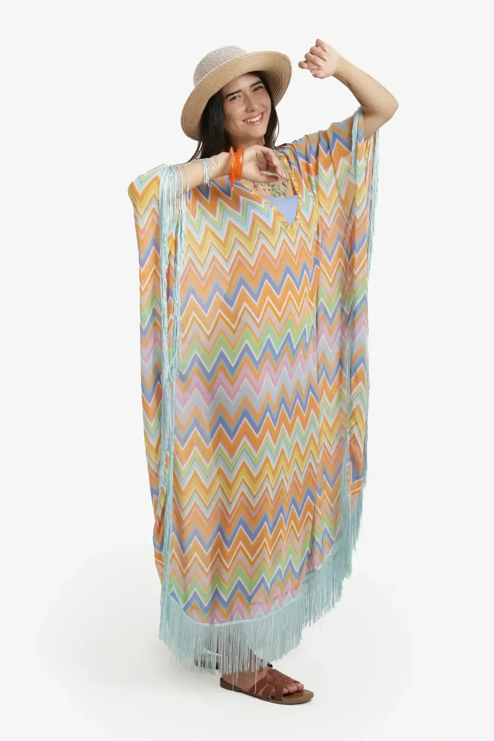Carina - Relaxed Zigzag Beach Dress 1