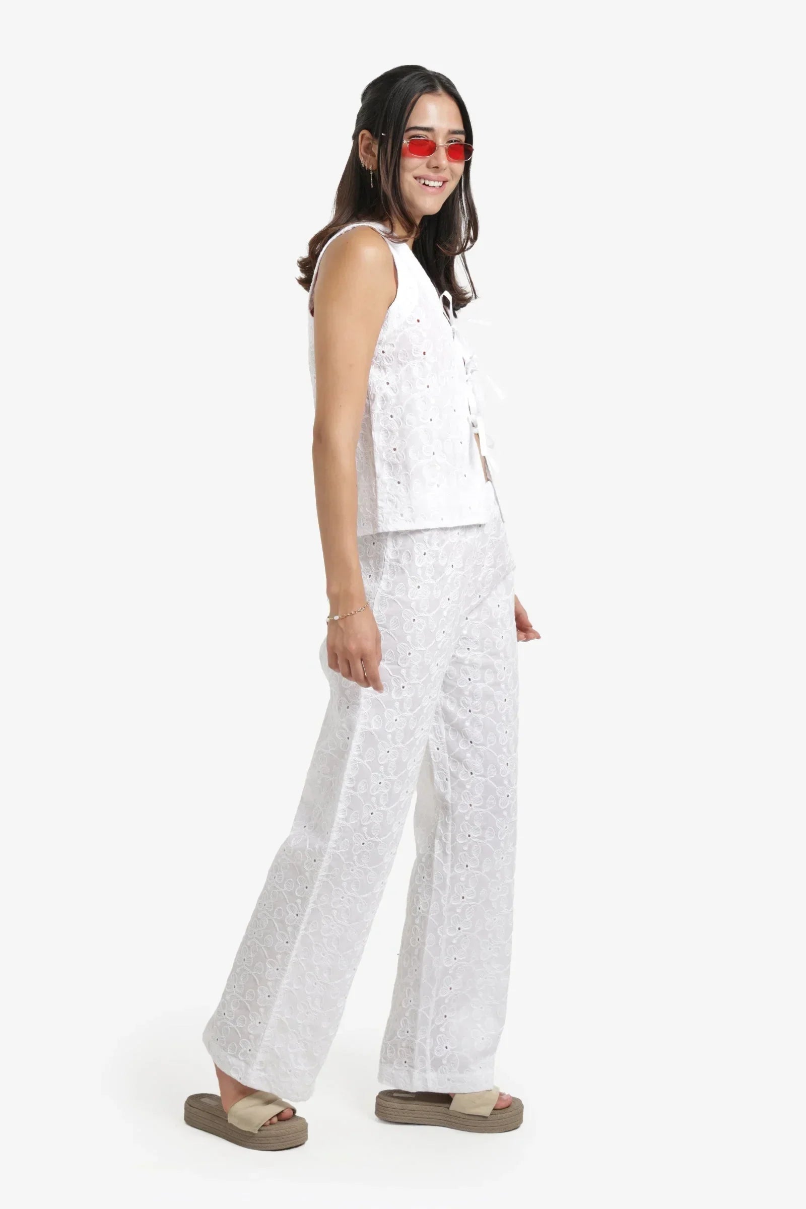 Carina - Embroidered Tie Up Beach Set 2