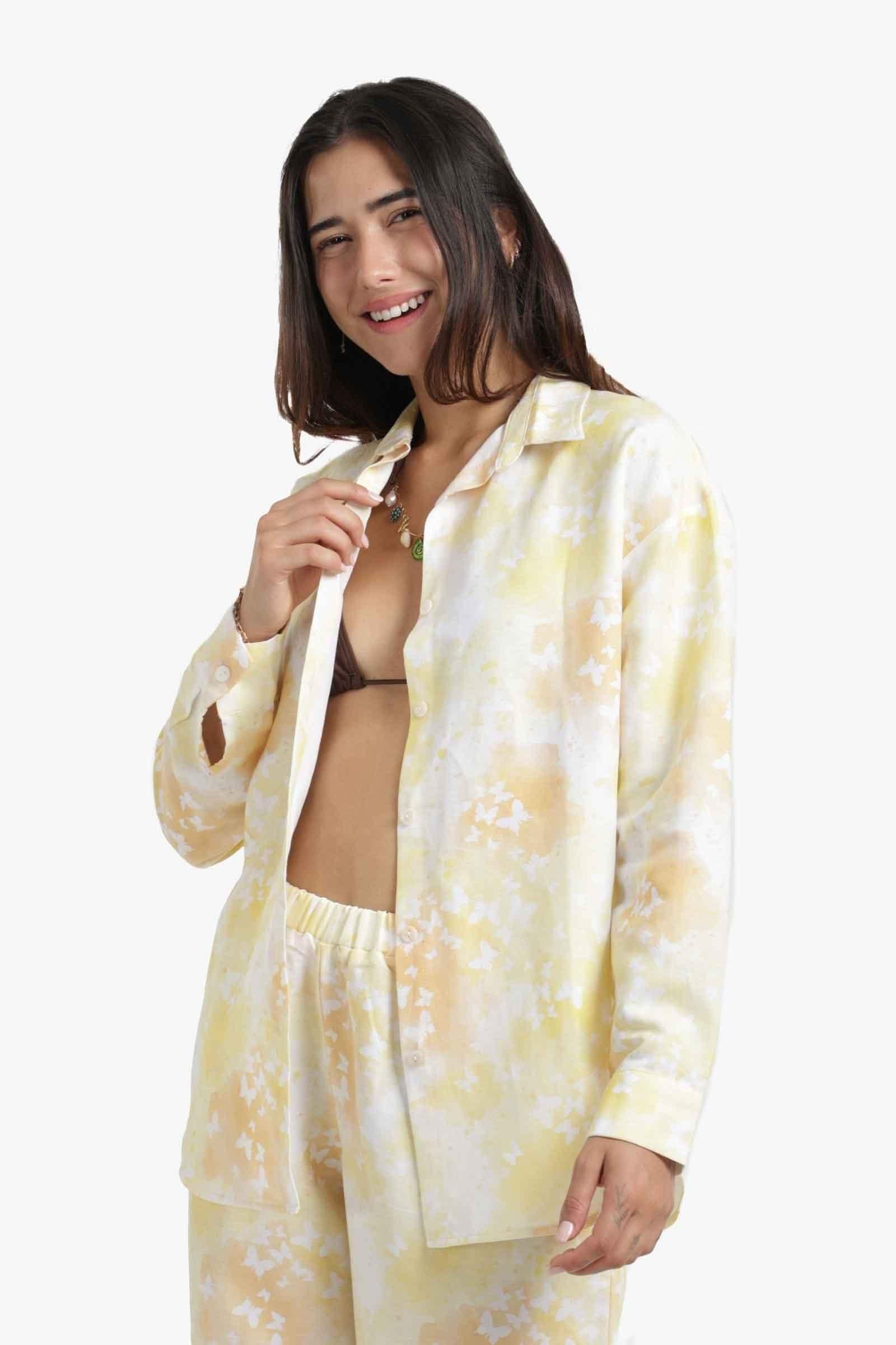 Carina - Self Pattern Beach Shirt 1