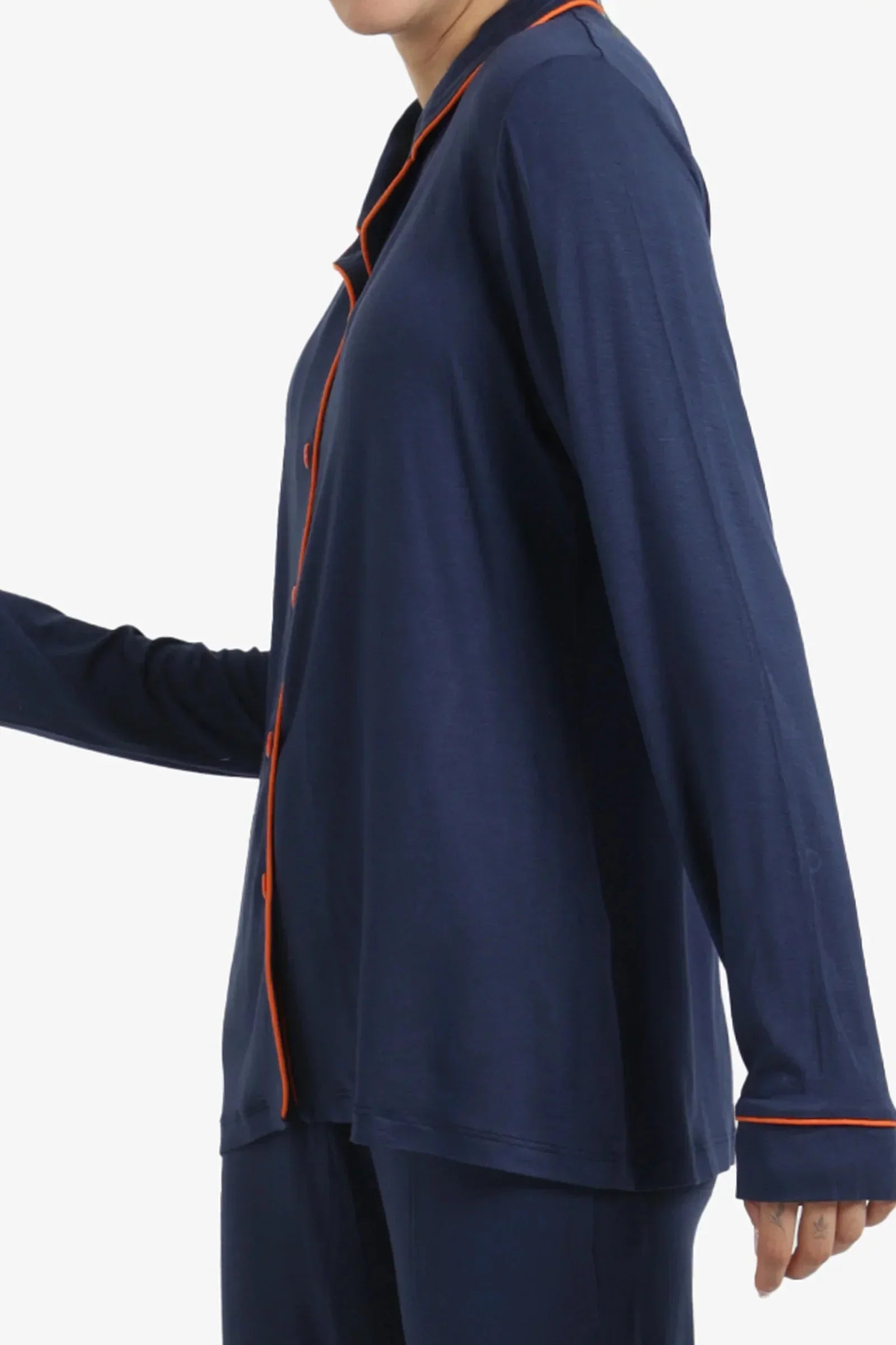 Carina - Classic Piped Viscose Pyjama Set 4