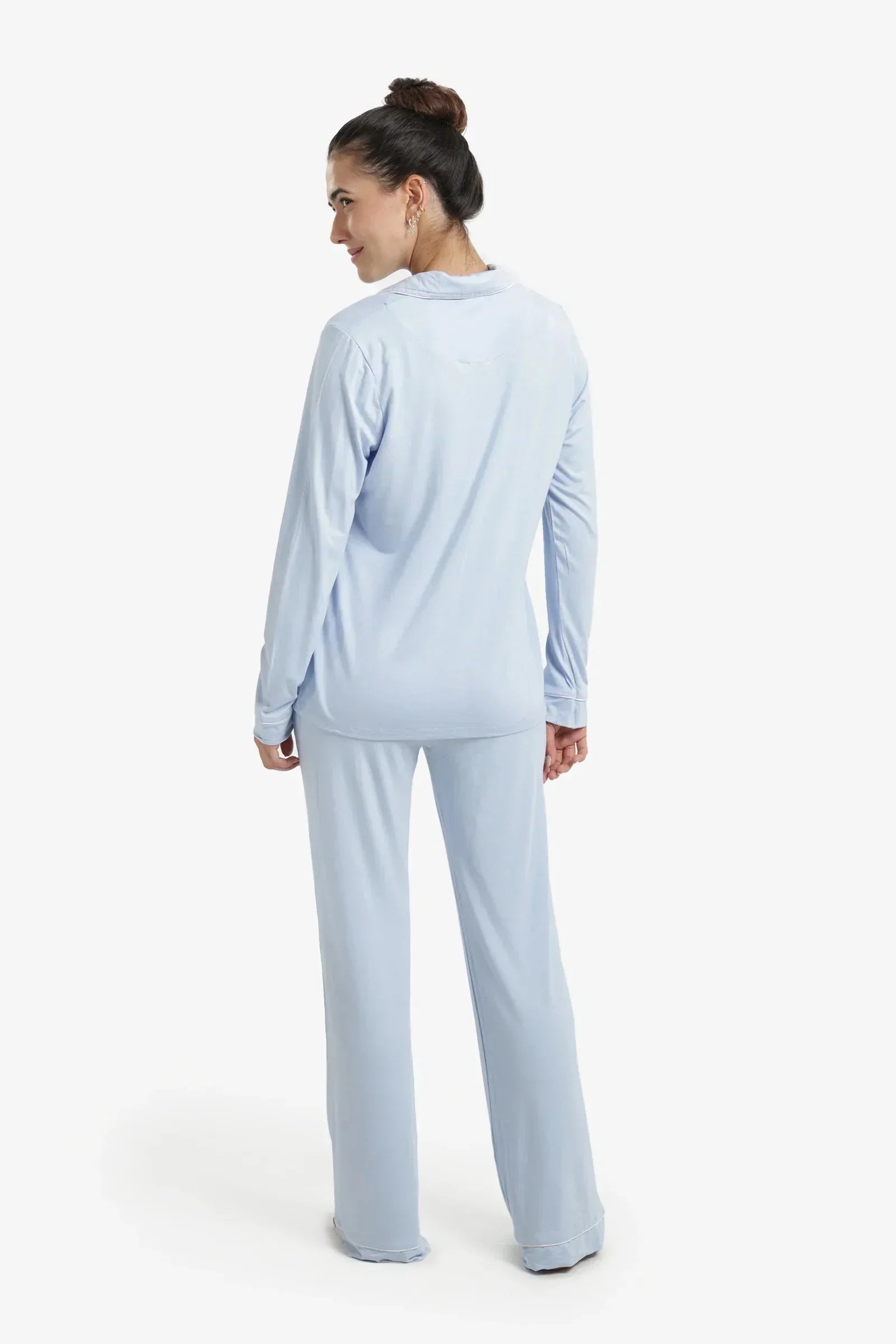 Carina - Classic Piped Viscose Pyjama Set 7