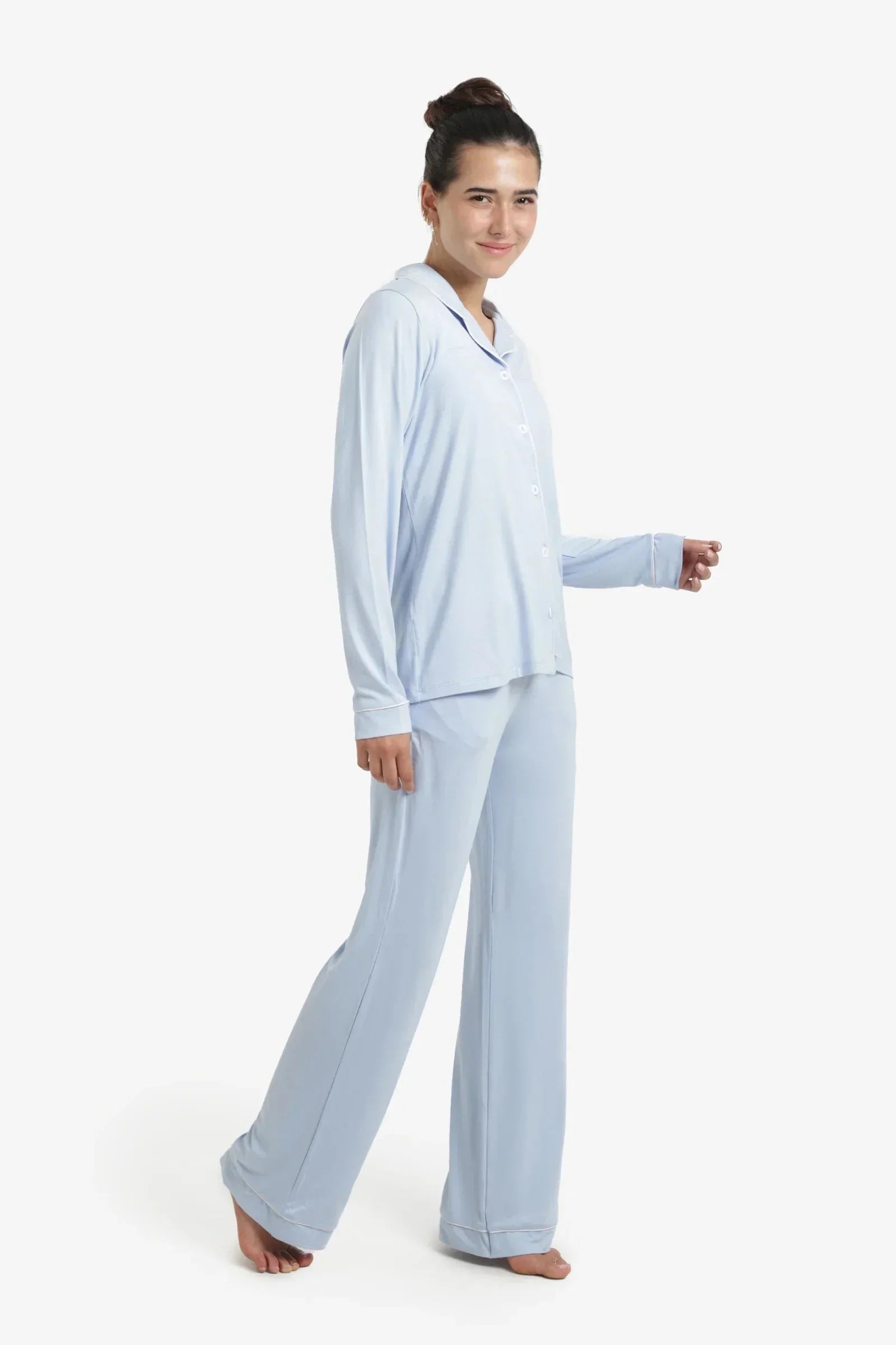 Carina - Classic Piped Viscose Pyjama Set 6