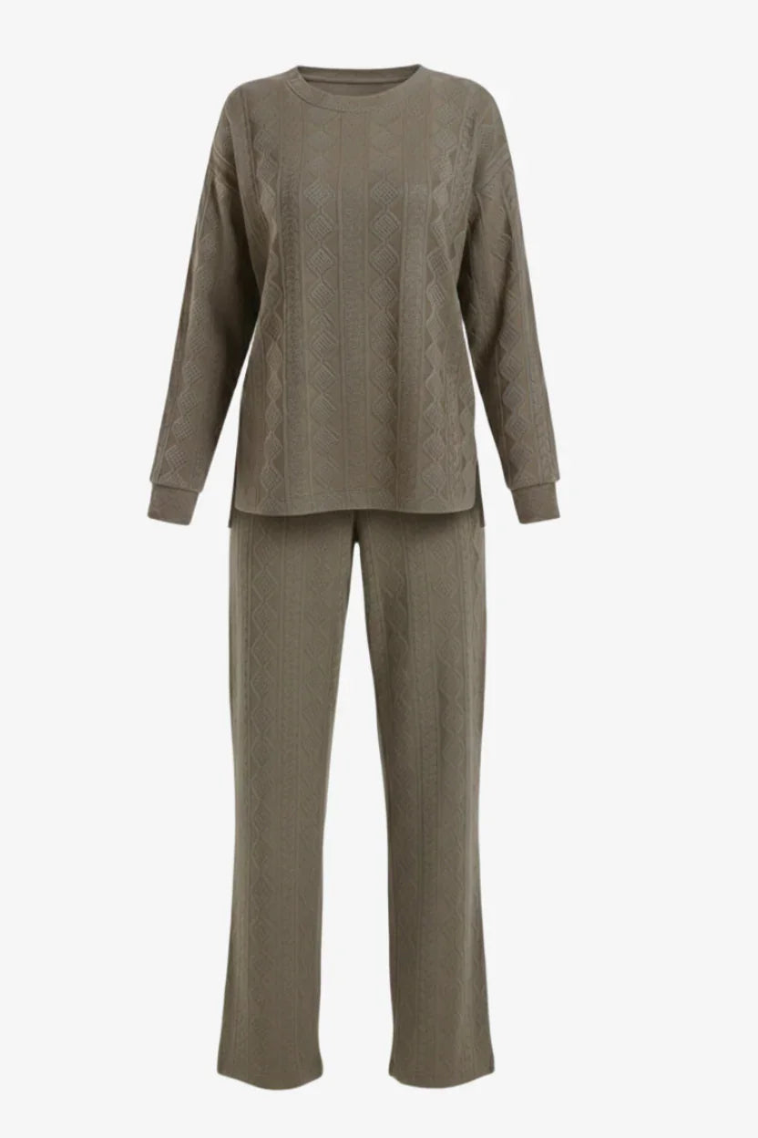 Carina - Self-Pattern Relaxed Pyjama Set 16