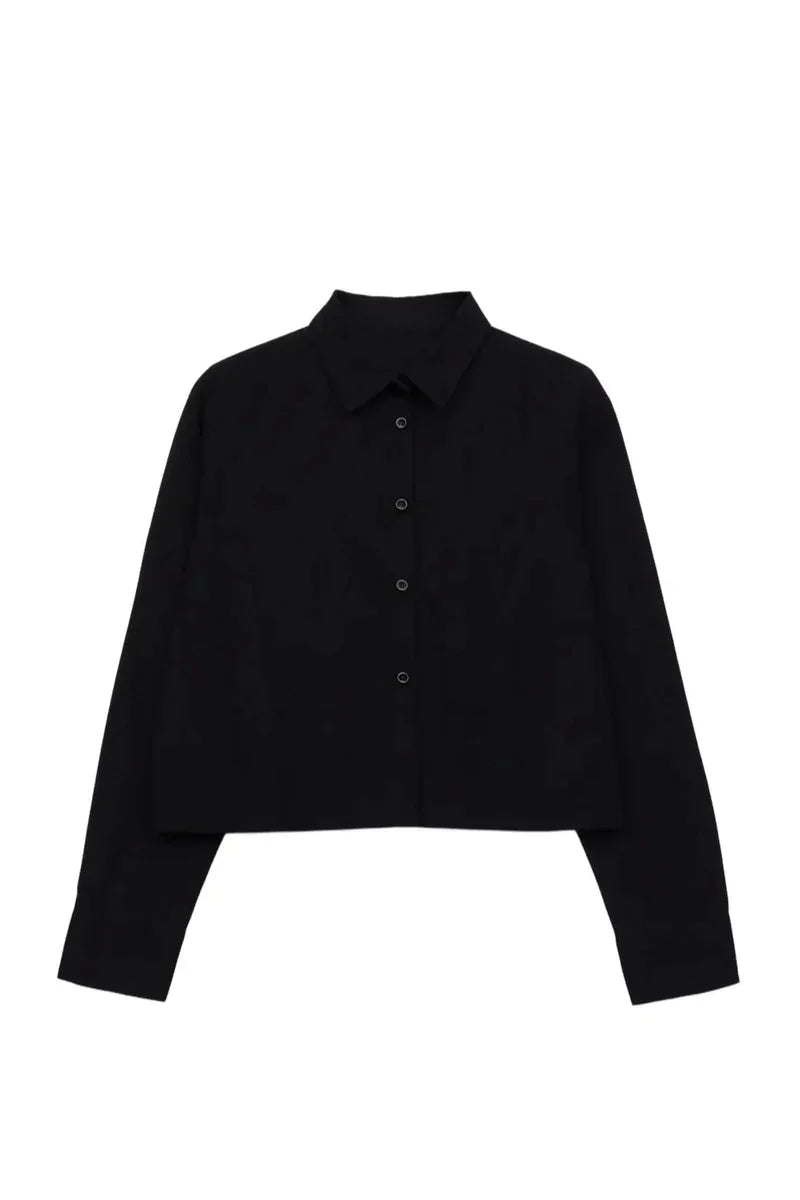 Carina - Cropped Button-Up Shirt 13