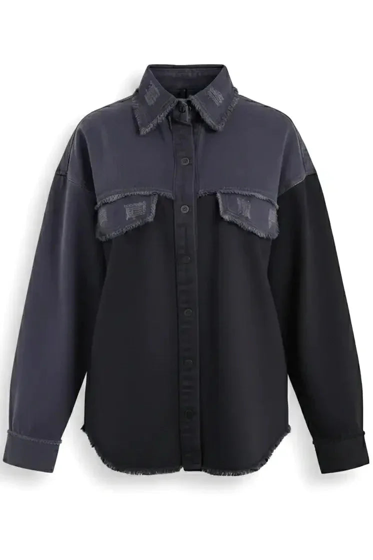 Carina - Two-Tone Denim Shirt 6