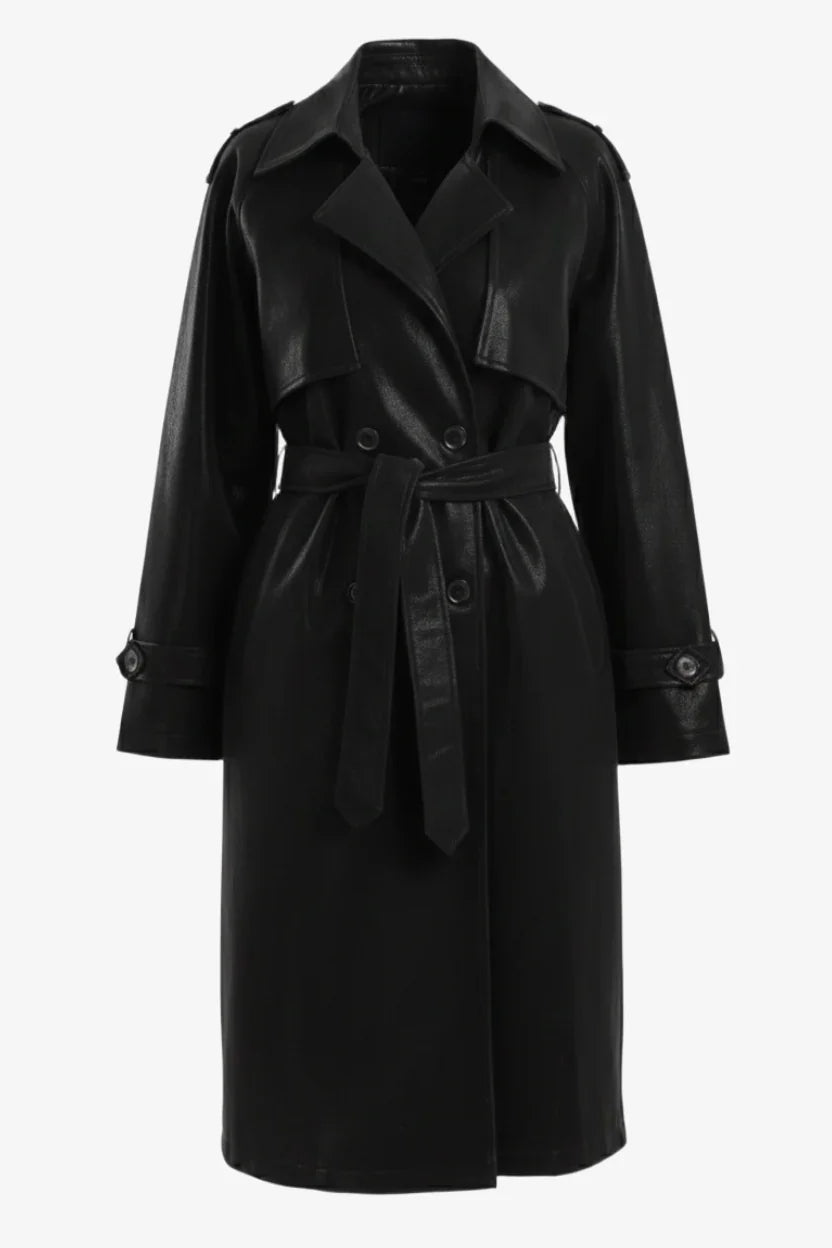 Carina - Leather Trench Coat 3