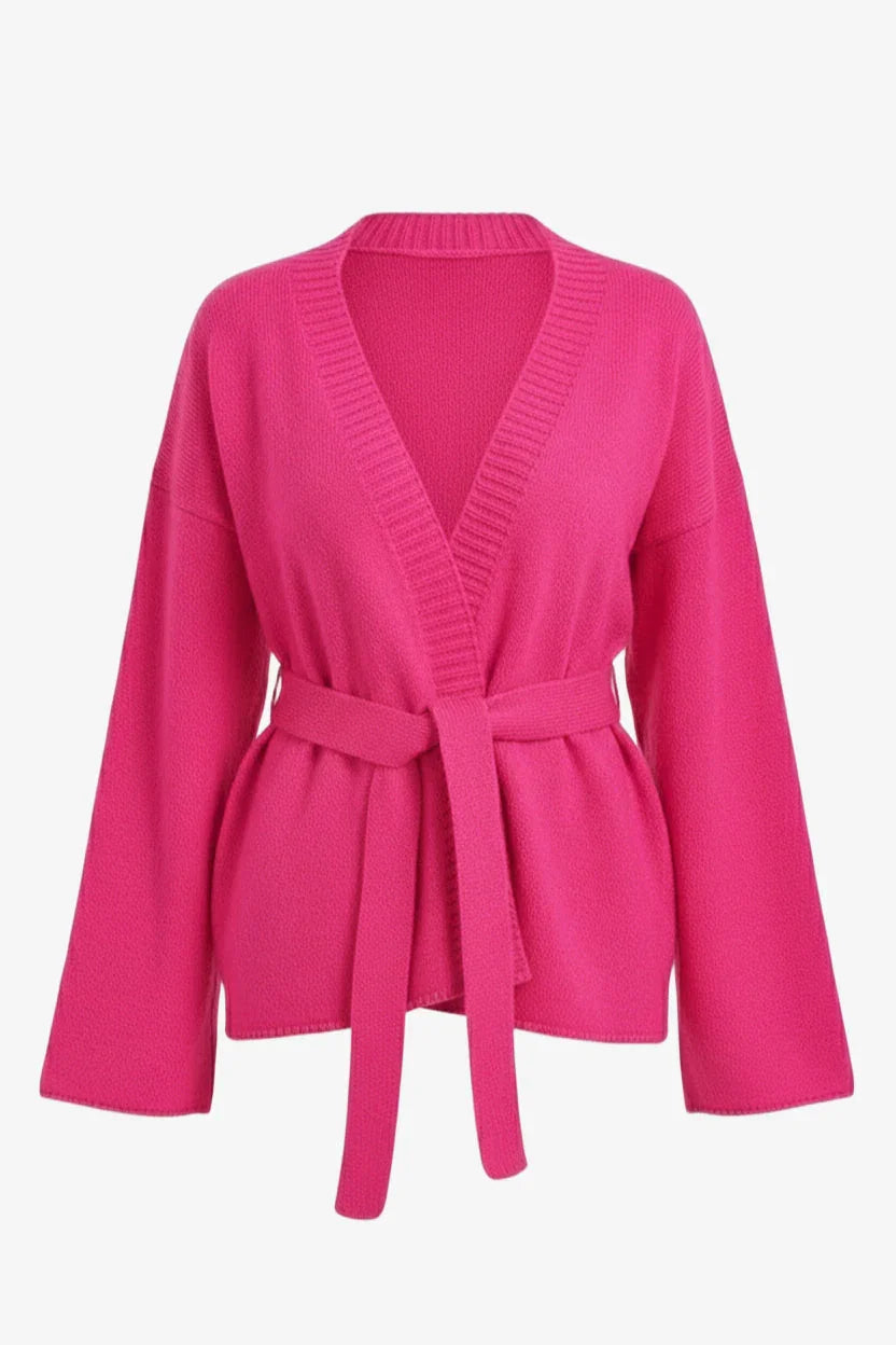 Carina - Ribbed-Trim Knit Cardigan 11