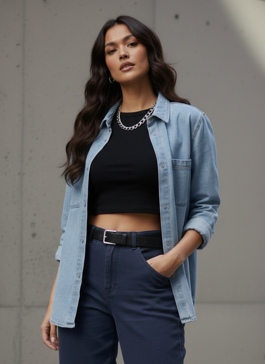 Unisex Jeans Shirts - Light Blue - NAS Trends 1