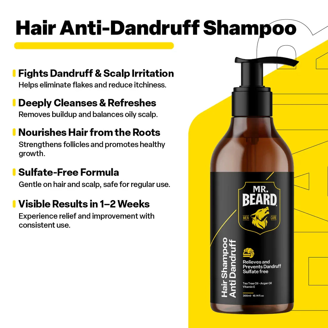 Mr.Beard - Hair Shampoo Anti Dandruff - 300ml 2