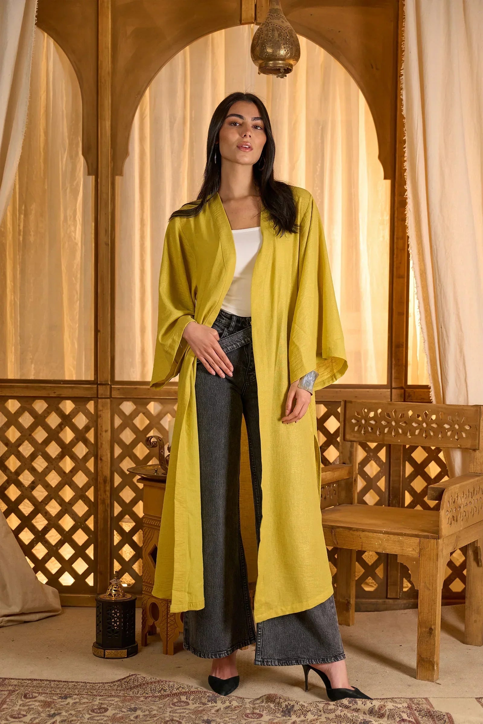 Clue - Linen Open Front Kimono 2