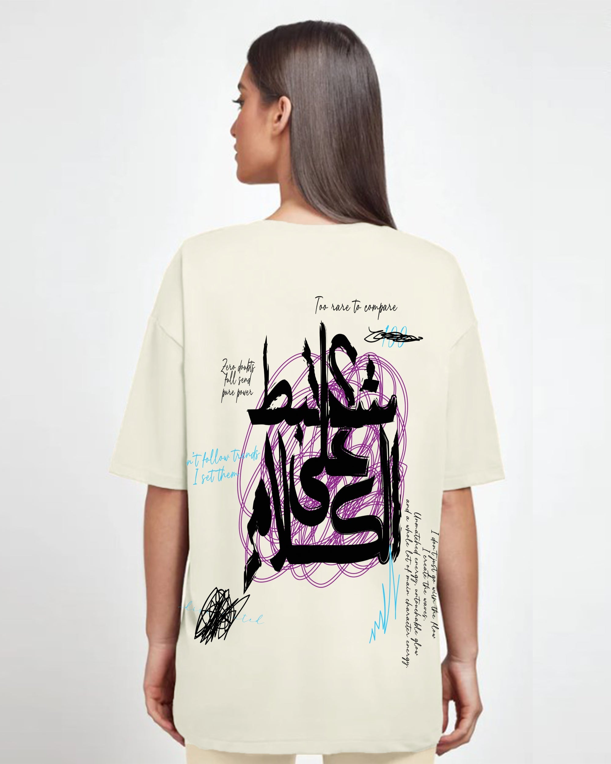 Khalsana Women Oversized SS T-Shirt - Off White - NAS Trends 5