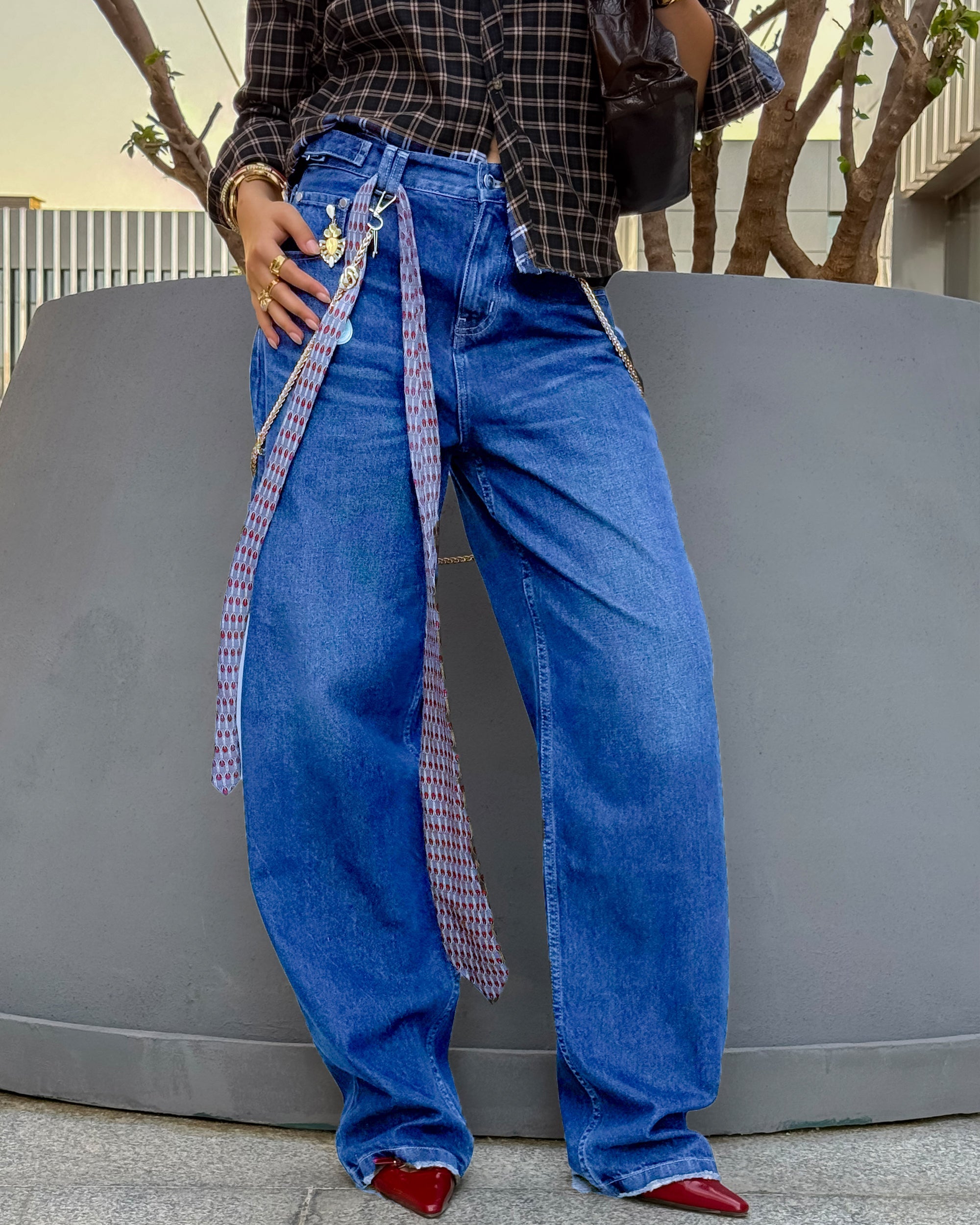 Women Baggy Pant - Light Blue - NAS Trends 1