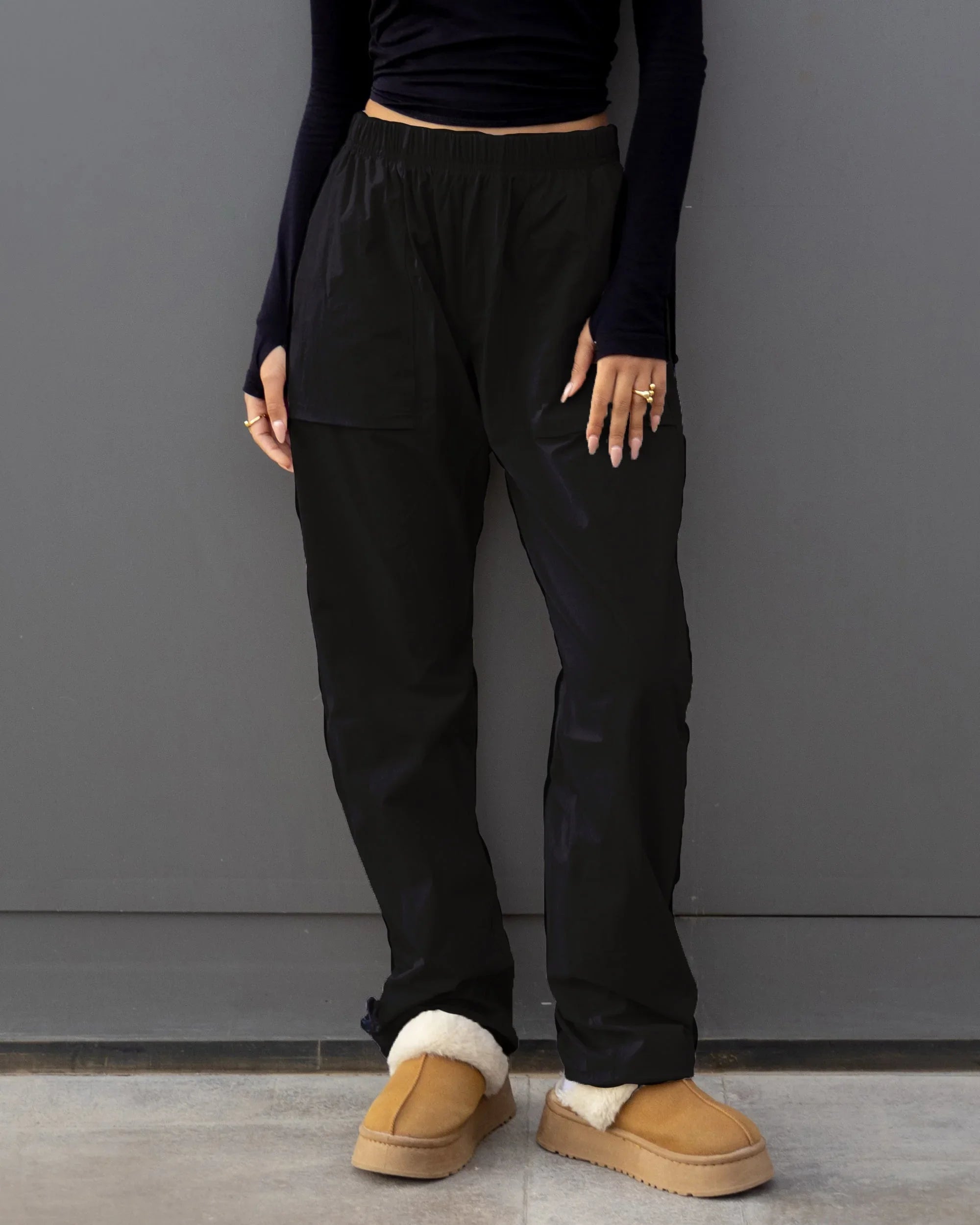NAS Trends - Basic Women Soft Pants - Black 1