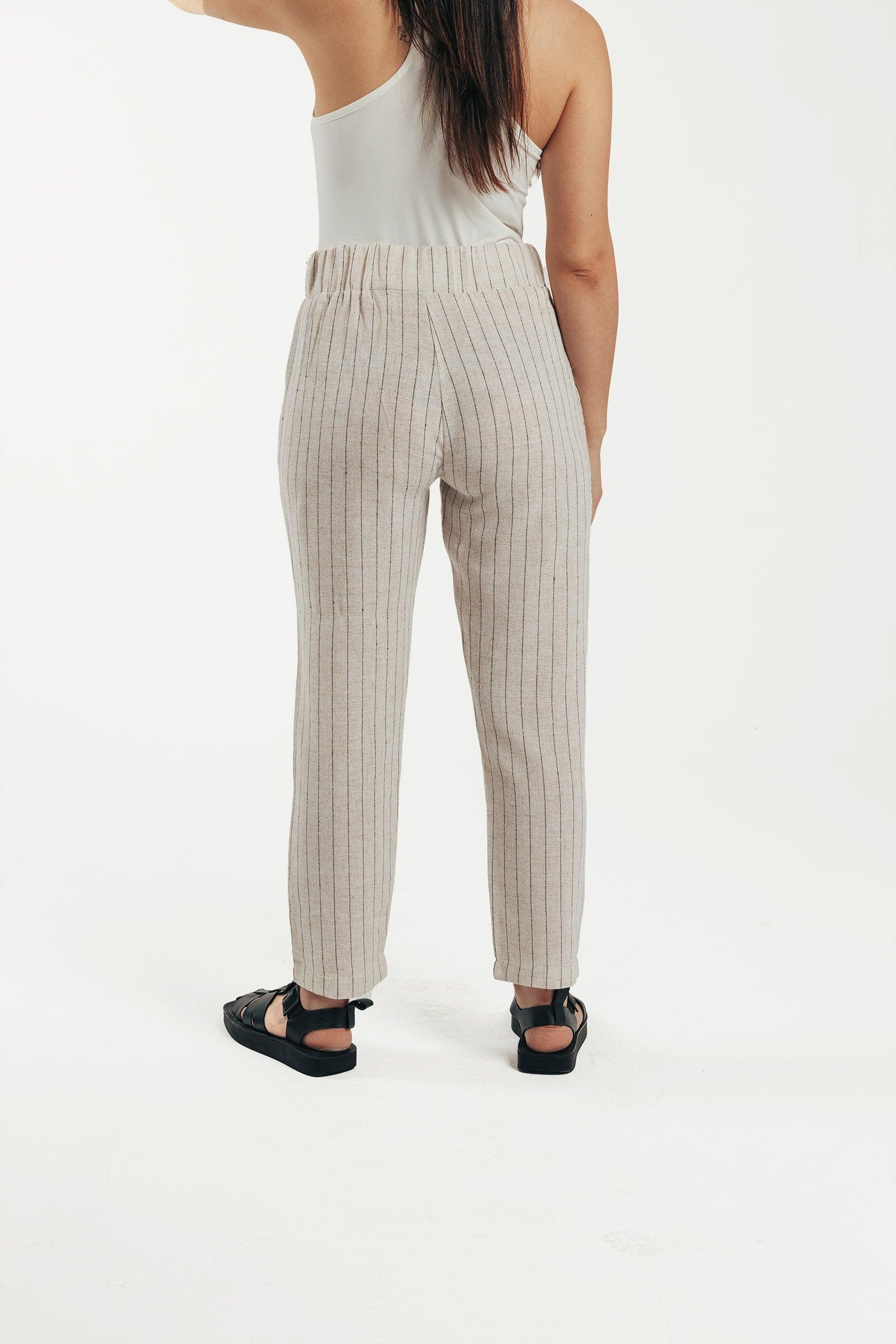 Clue - Linen Striped Pants 3