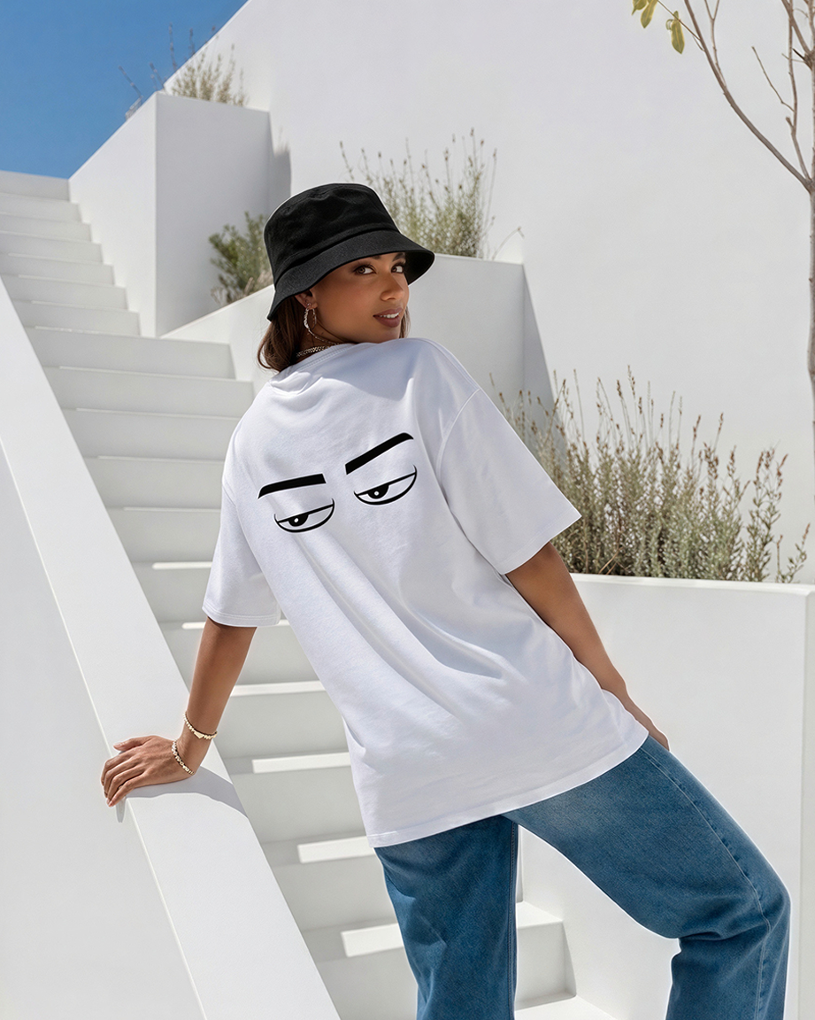 Ma3lesh Women Oversized SS T-Shirt - Off White - NAS Trends 2