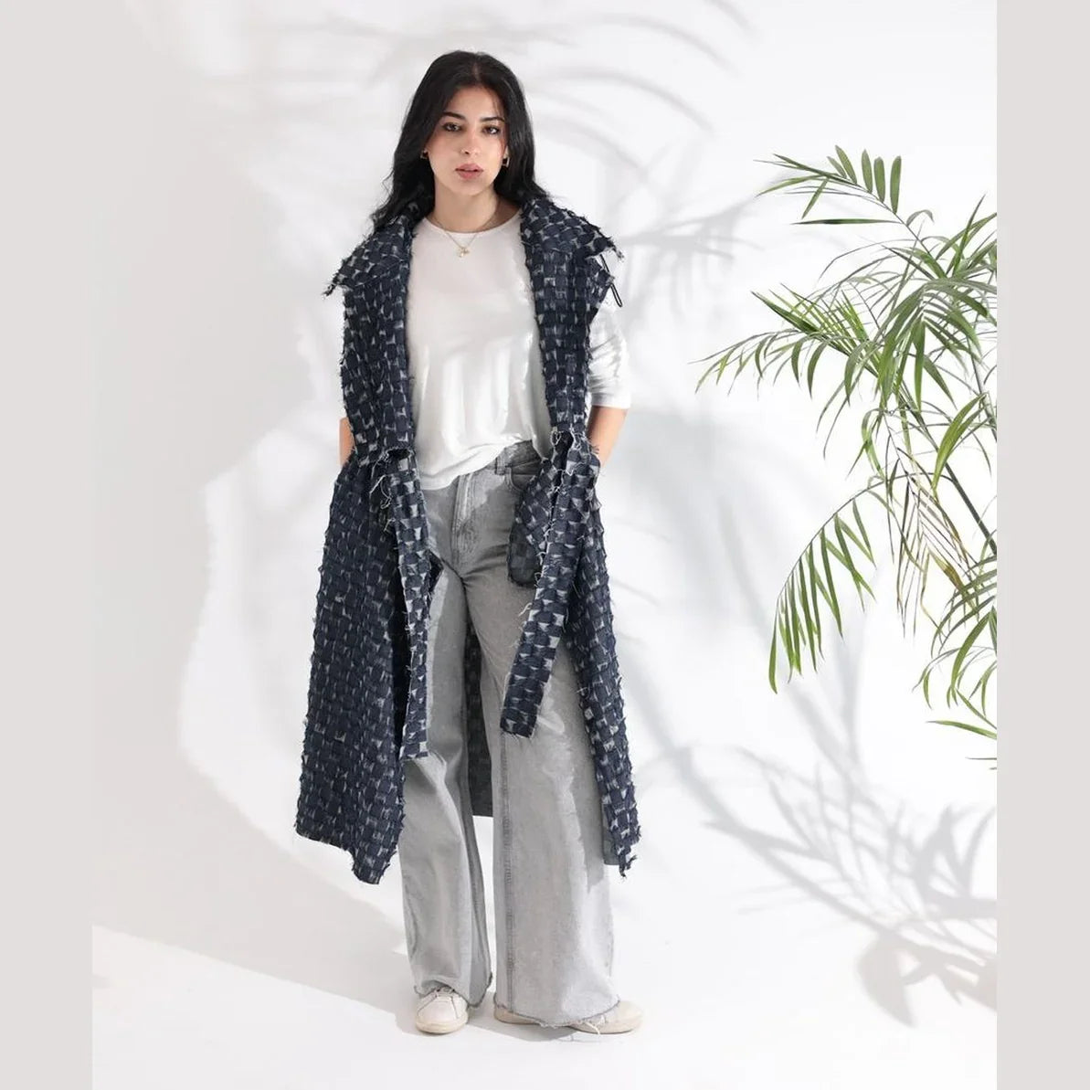 A_Squared_Y - Denim Cut Cardigan 1