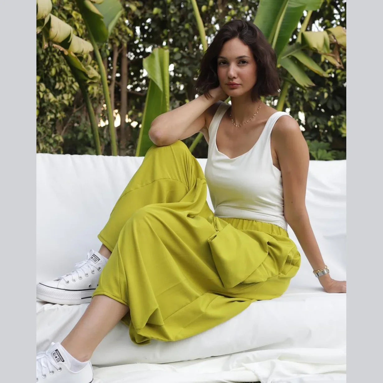 A_Squared_Y - Pants-Apple green color 3