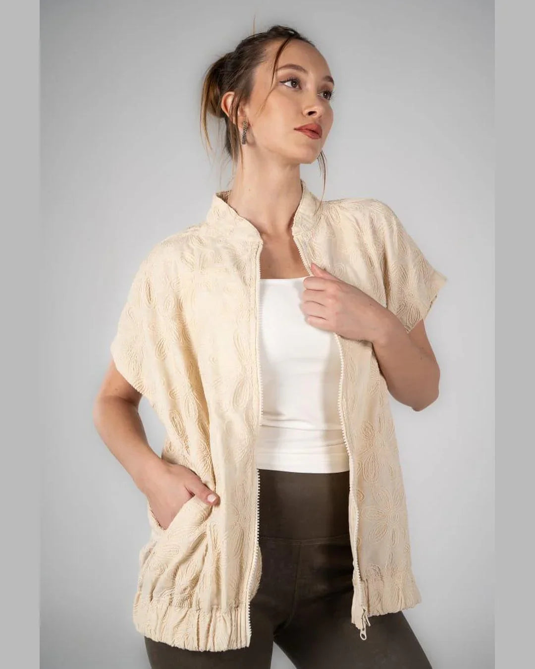 A_Squared_Y - Vest Linen-Beige color 3