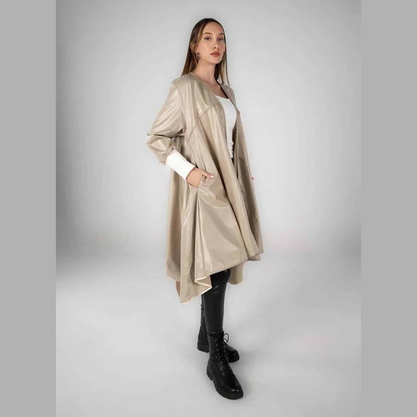 A_Squared_Y - long water proof cardigan 3