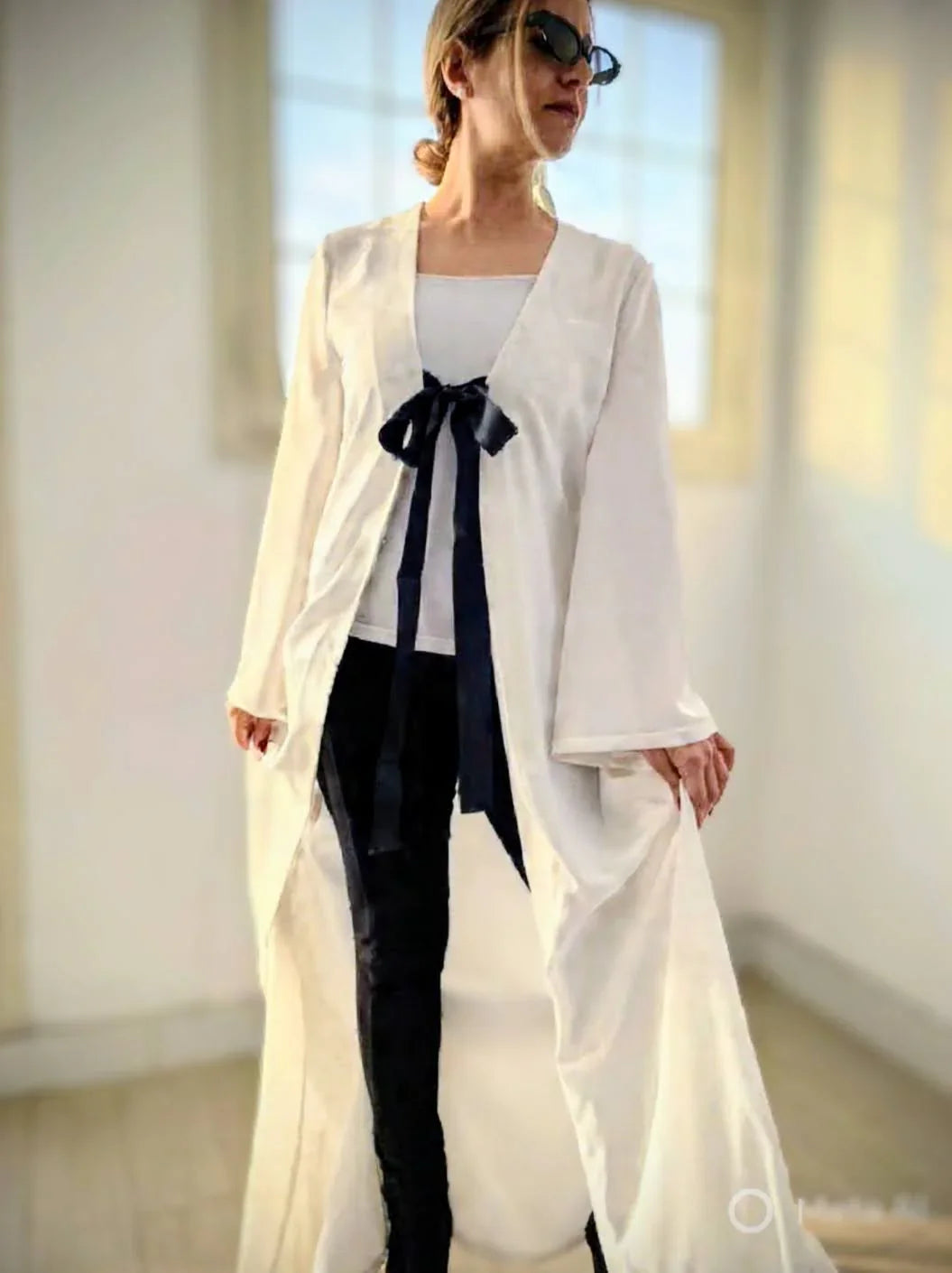 Reehan - Bow-tie Kaftan/cardigan