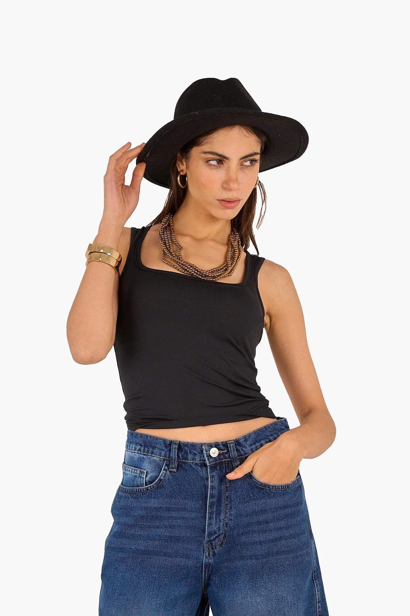 Clue - Square Neck Cropped Top 1