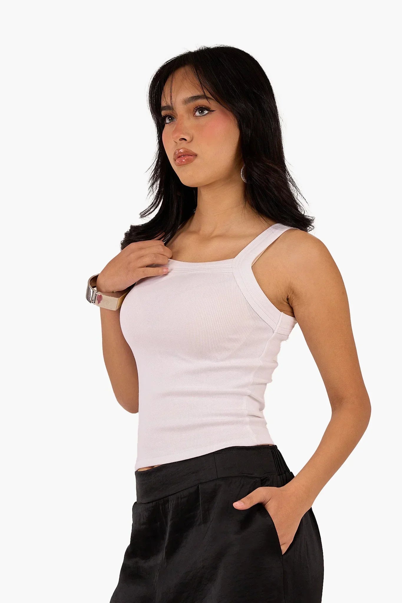 Clue - Square Neck Ribbed Top 2