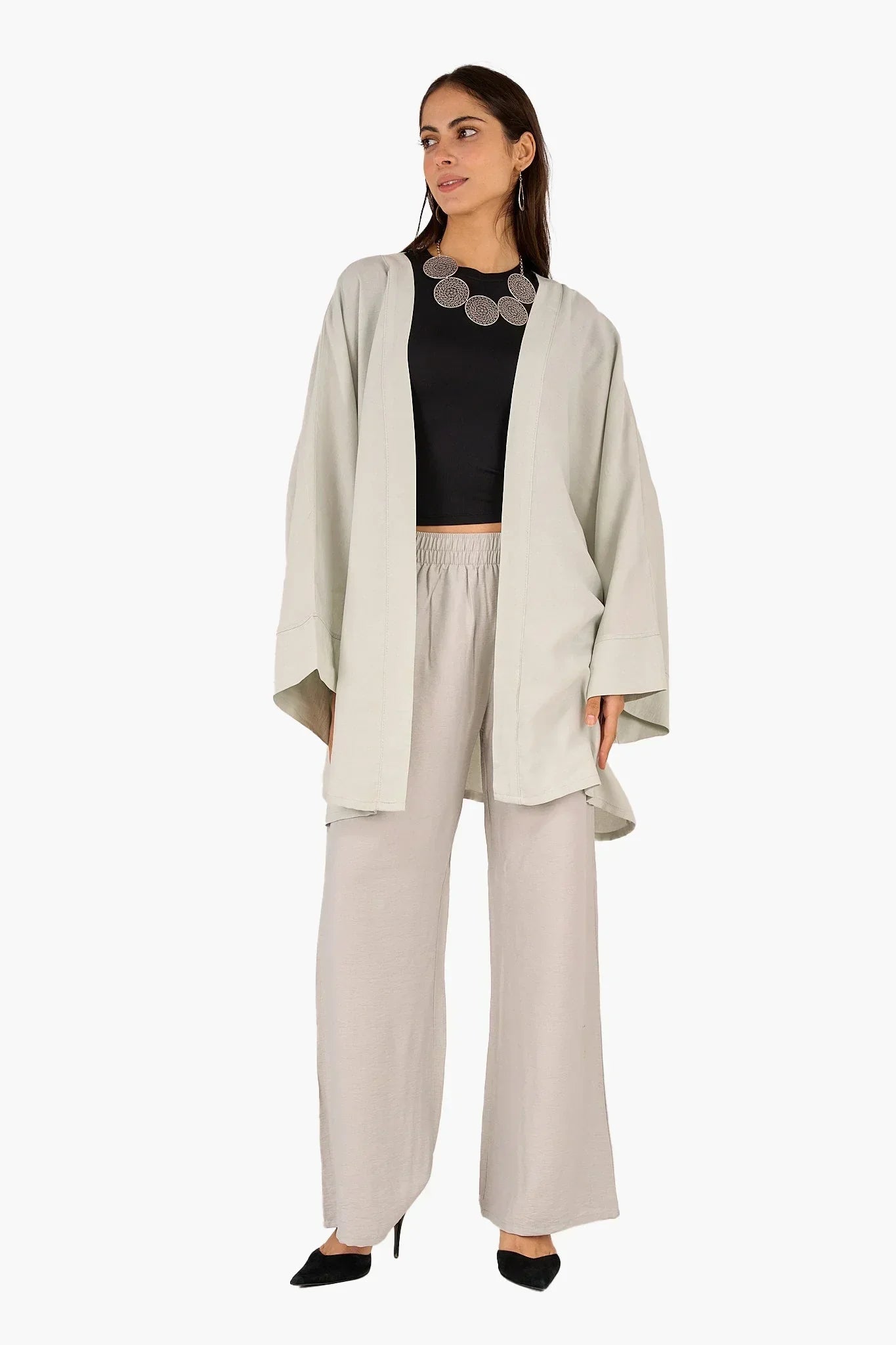 Clue - High Waist Straight Cut Pants 10