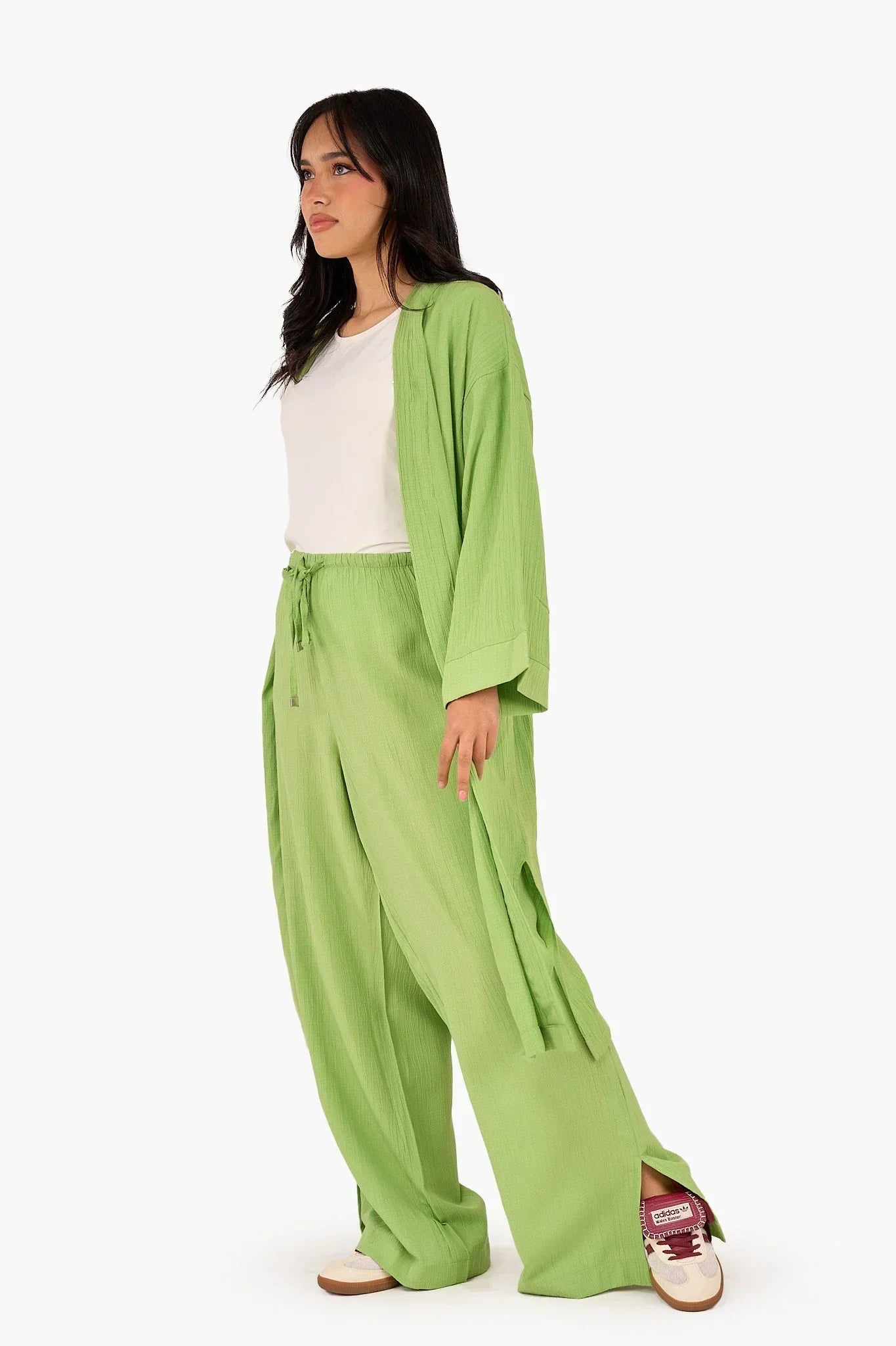 Clue - Textured Pattern Midi Kimono 7