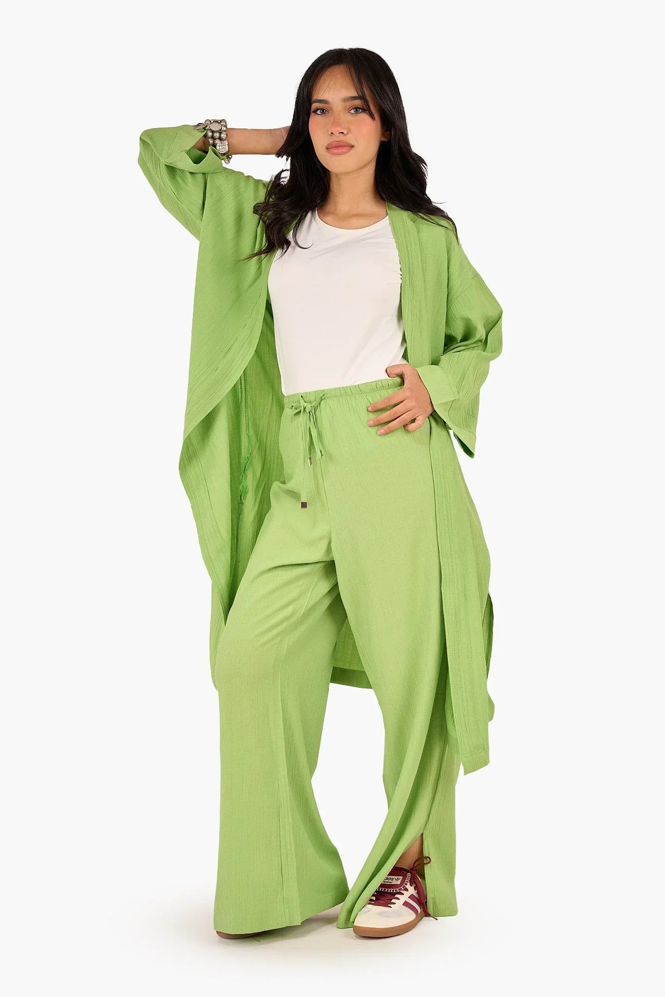 Clue - Textured Pattern Midi Kimono 6