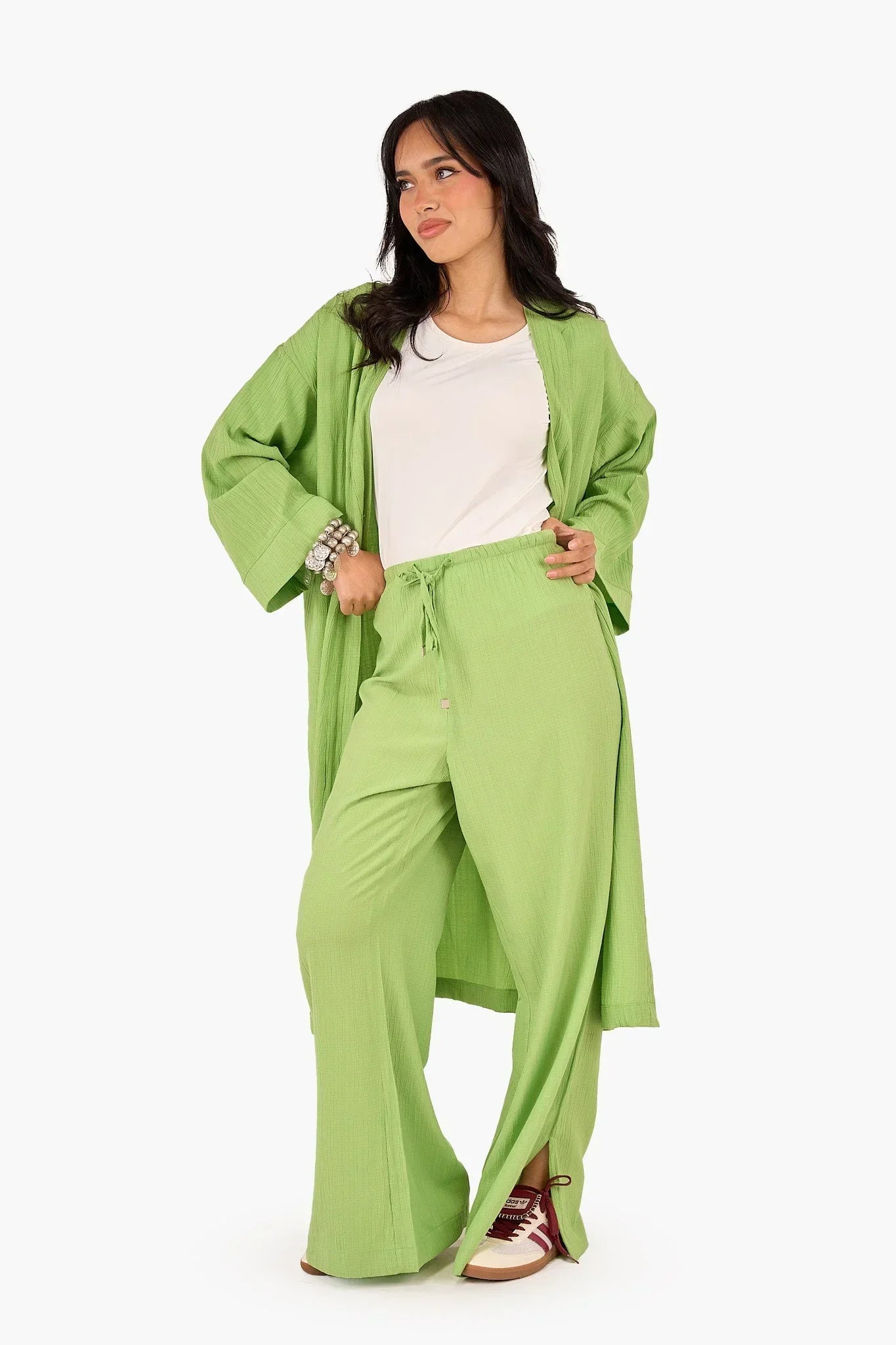 Clue - Textured Pattern Midi Kimono 8