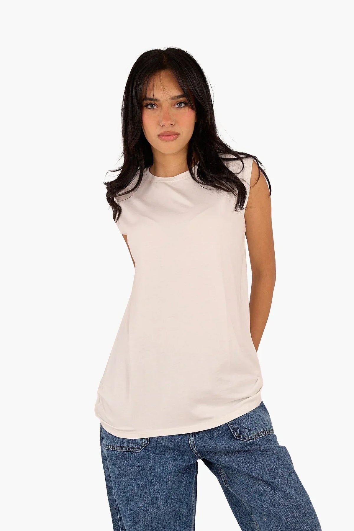 Clue - Sleeveless Viscose T-Shirt 4