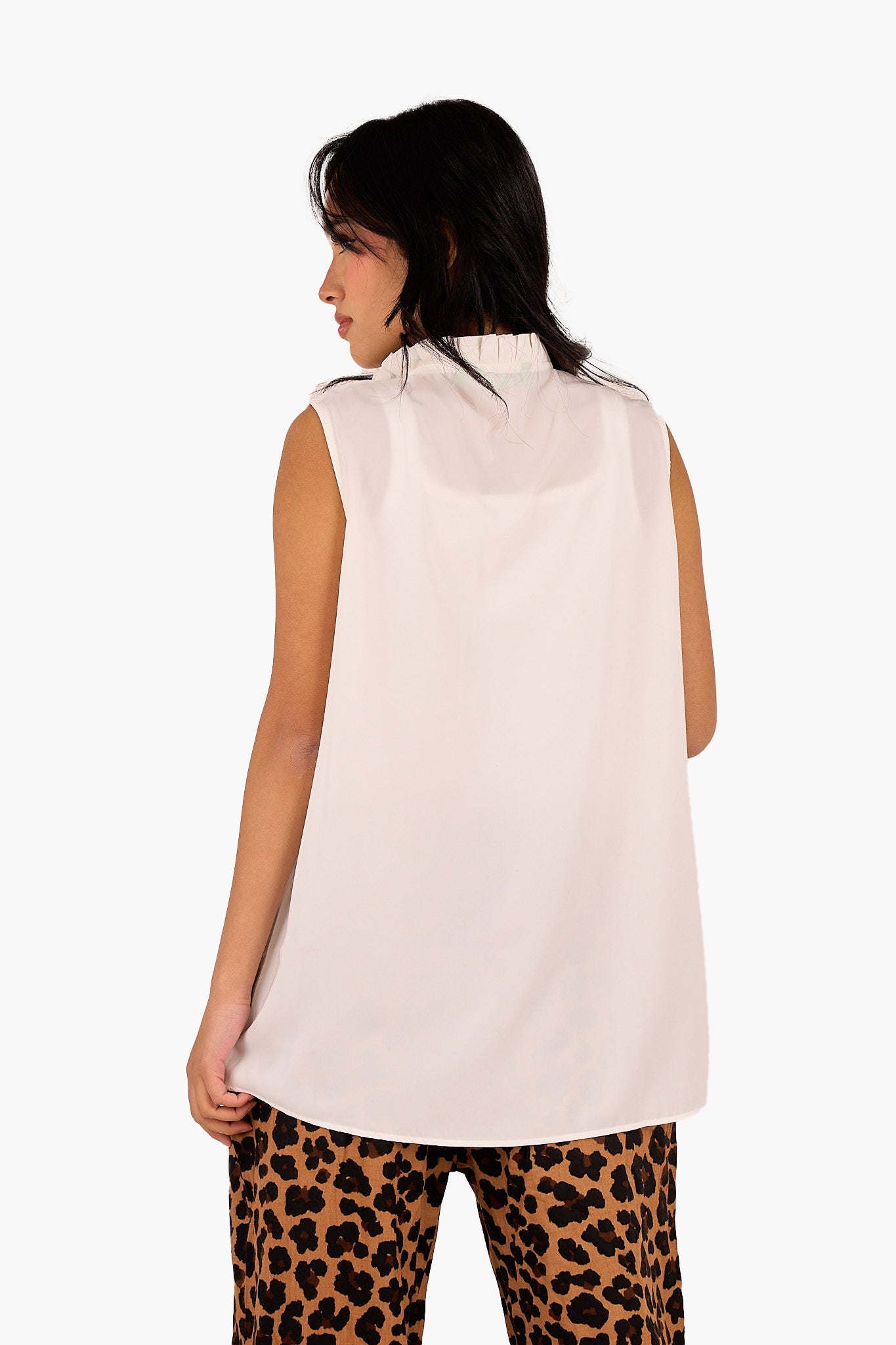 Tencel Sleeveless Blouse - Clue - Babazzaro