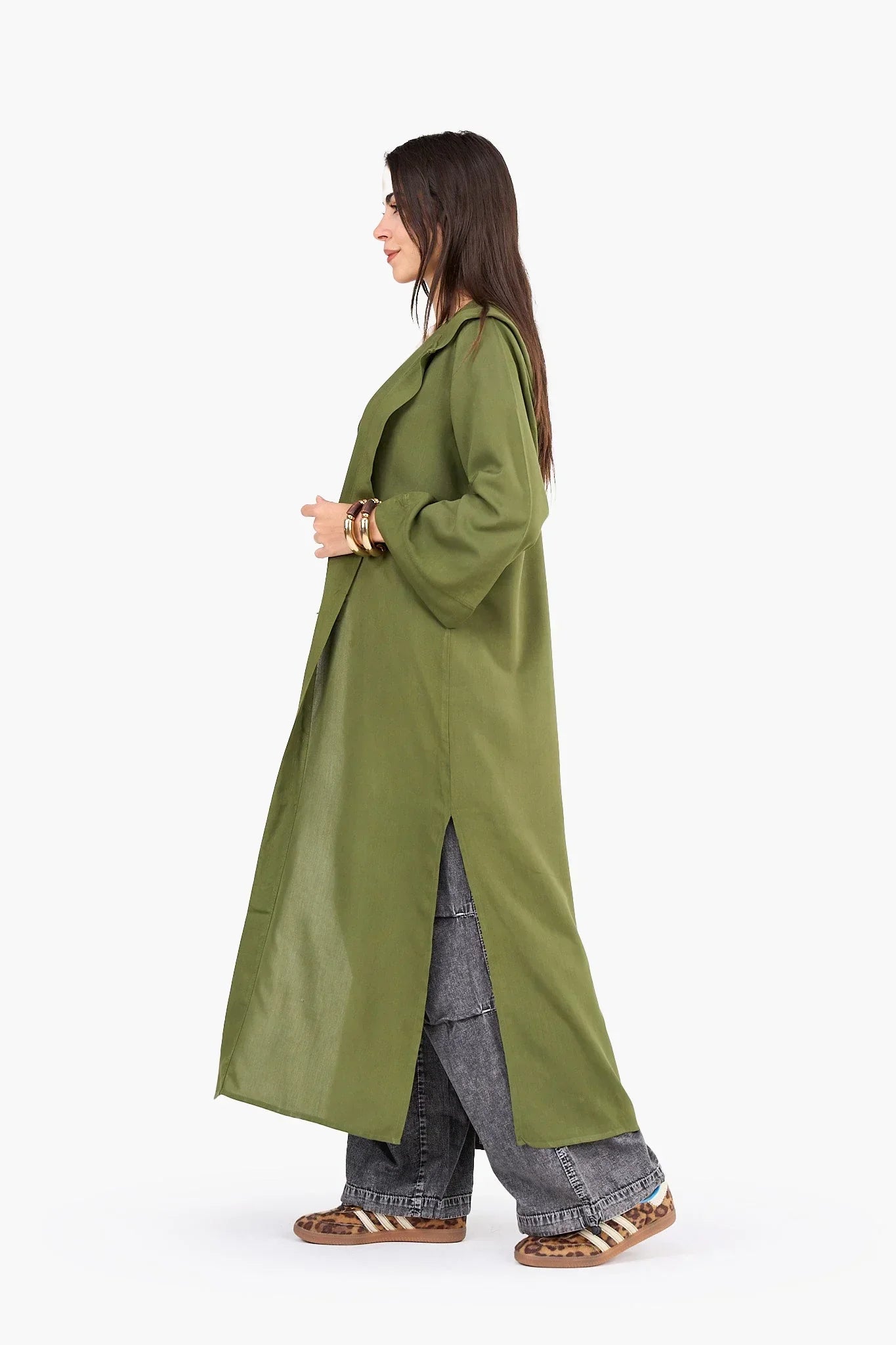 Clue - Solid Pattern Hooded Cardigan 2