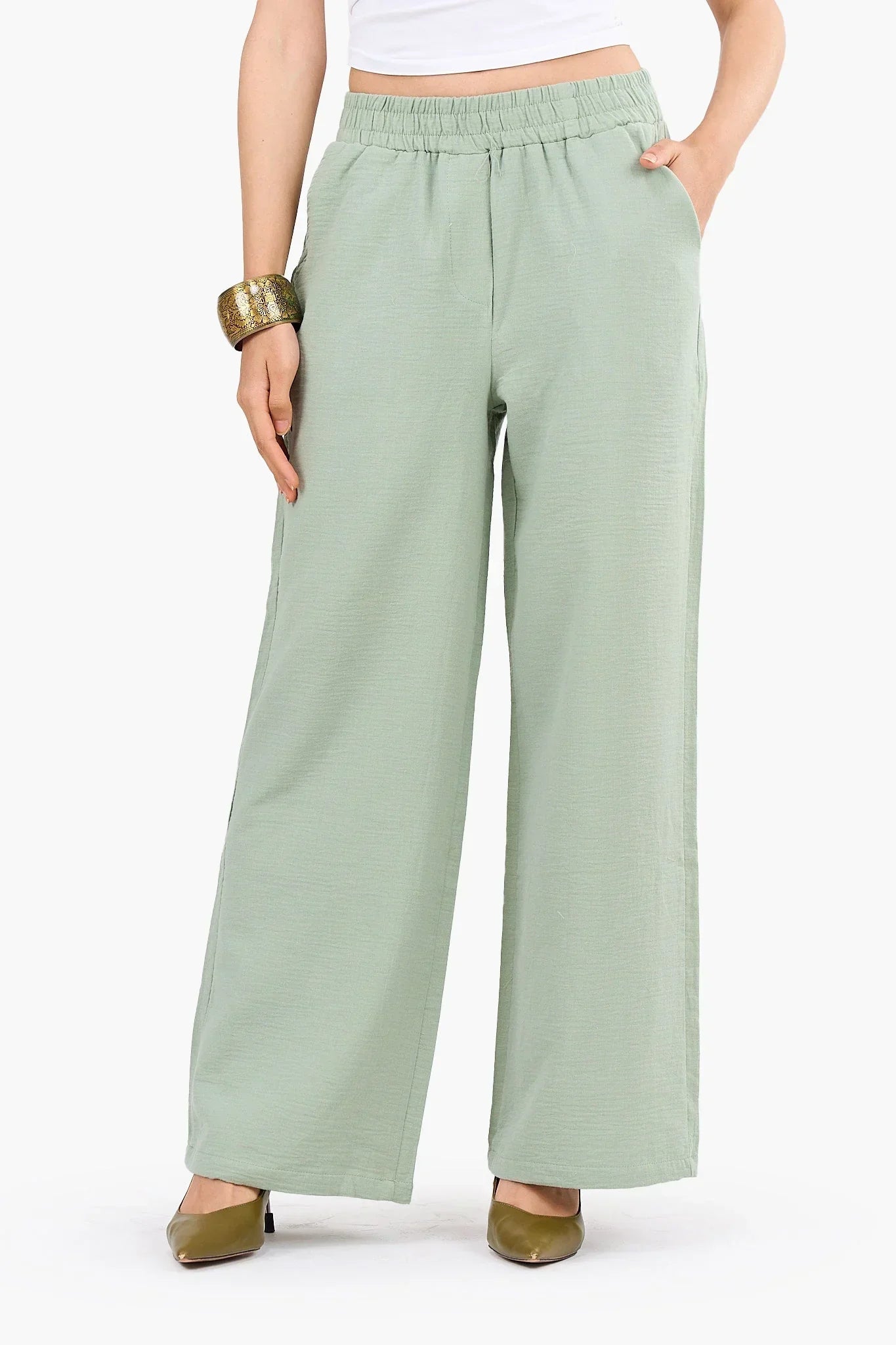 Clue - Chic Wide-Leg Tencel Pants 4