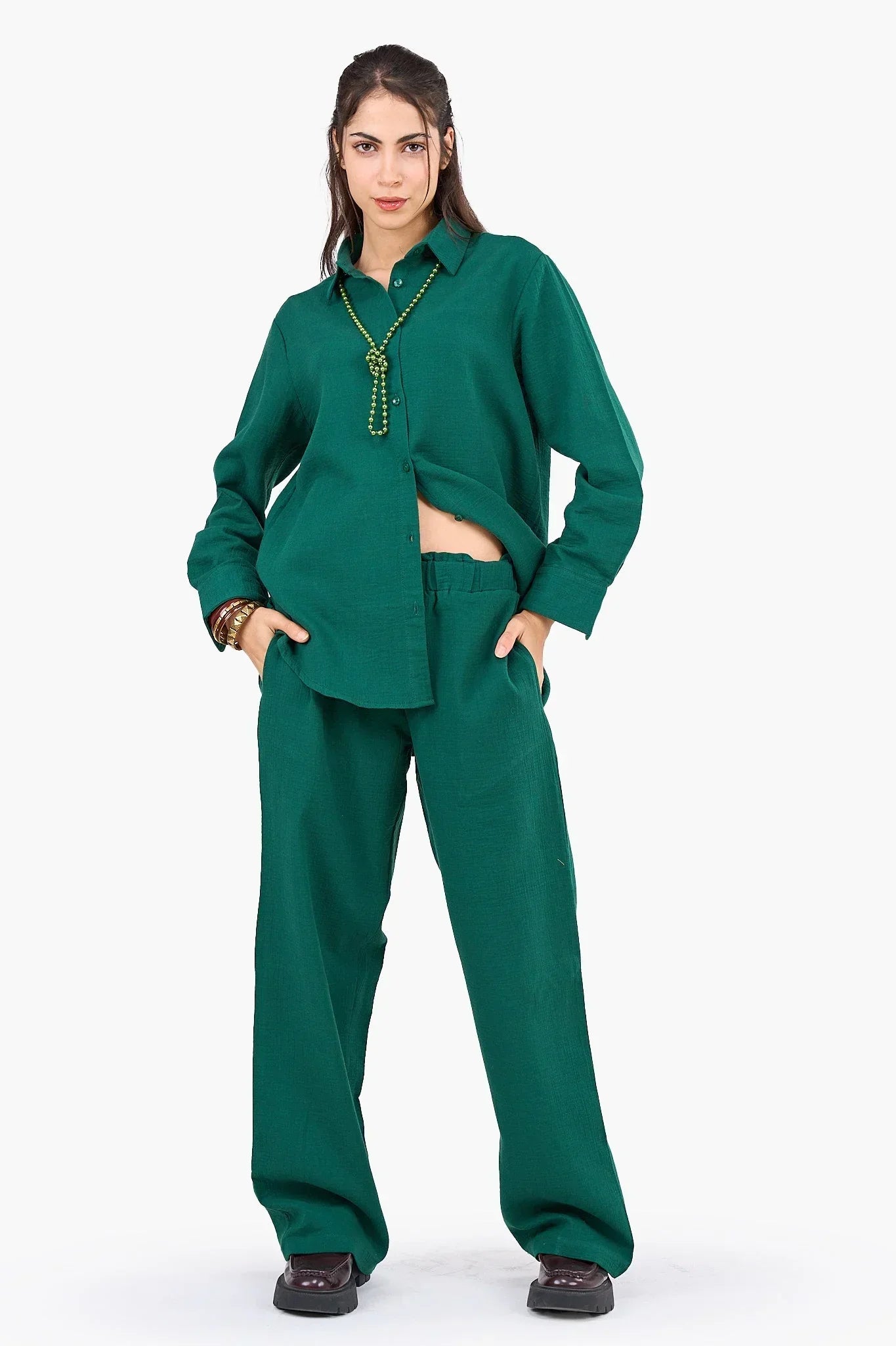 Clue - Relaxed Tencel Wide-Leg Pants 7