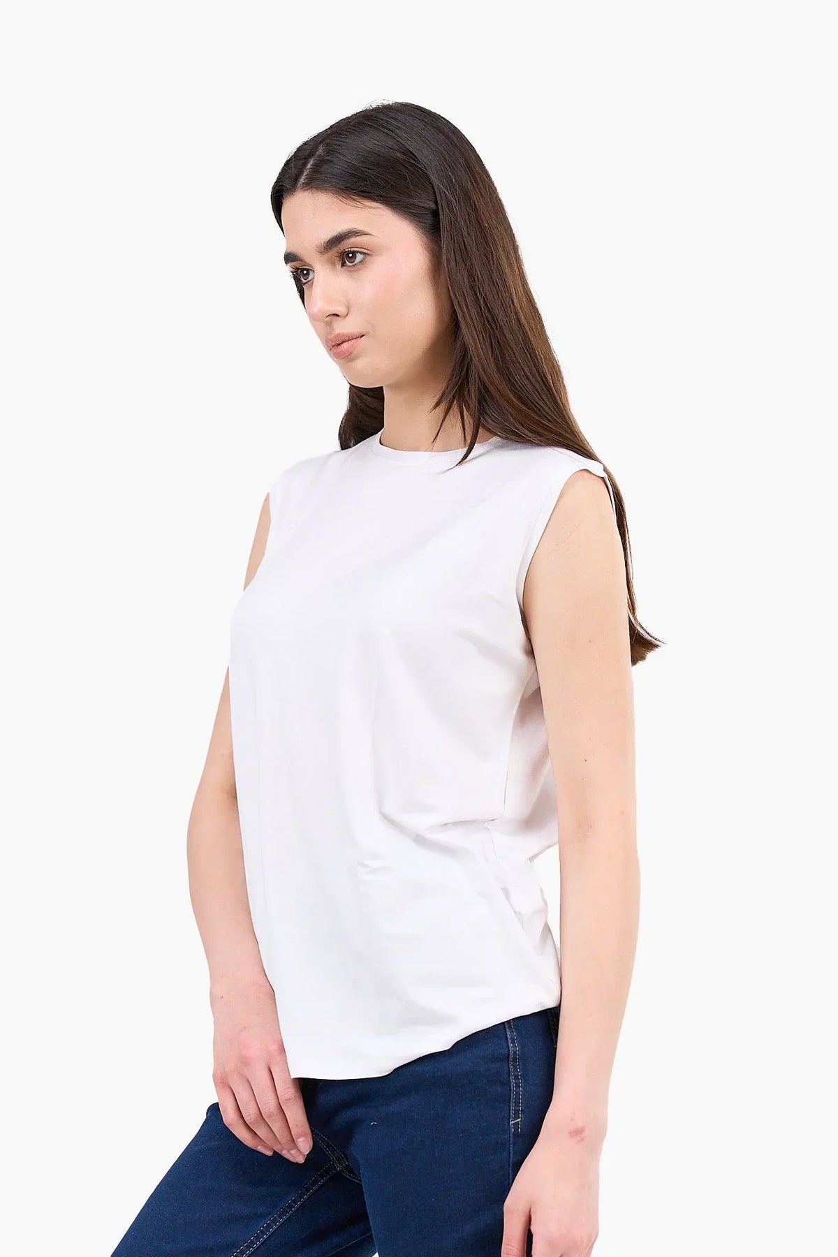 Clue - Sleeveless Viscose T-Shirt 12