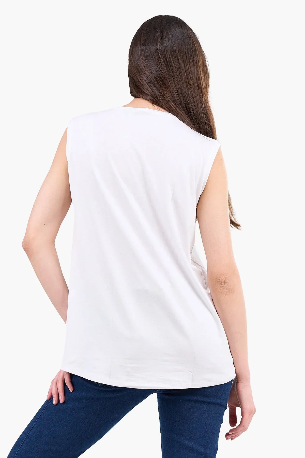 Clue - Sleeveless Viscose T-Shirt 13
