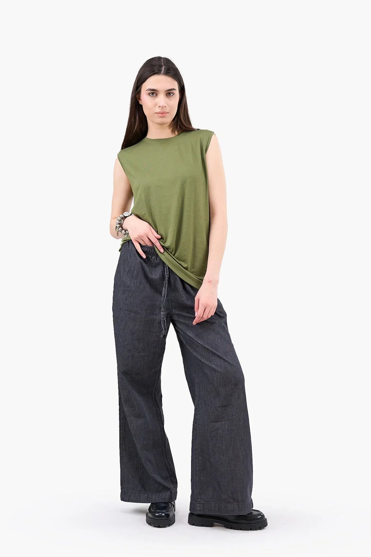 Clue - Sleeveless Viscose T-Shirt 14