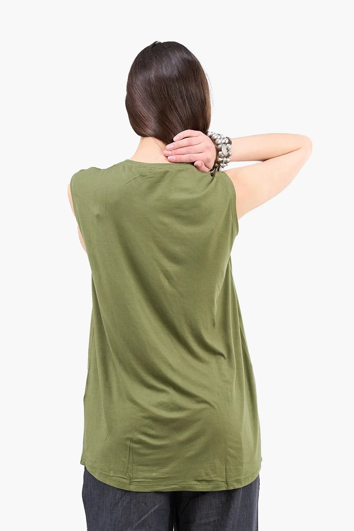 Clue - Sleeveless Viscose T-Shirt 3