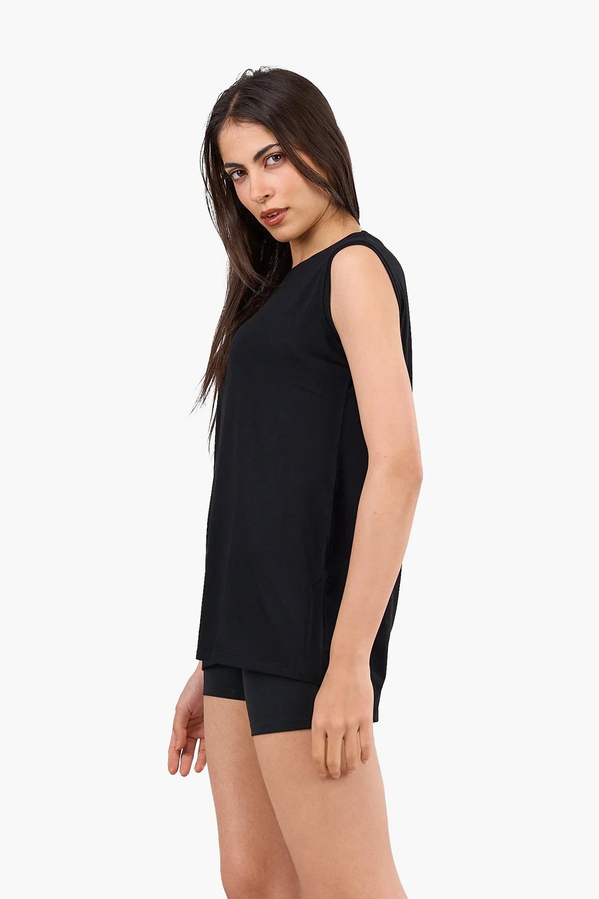 Clue - Sleeveless Viscose T-Shirt 9