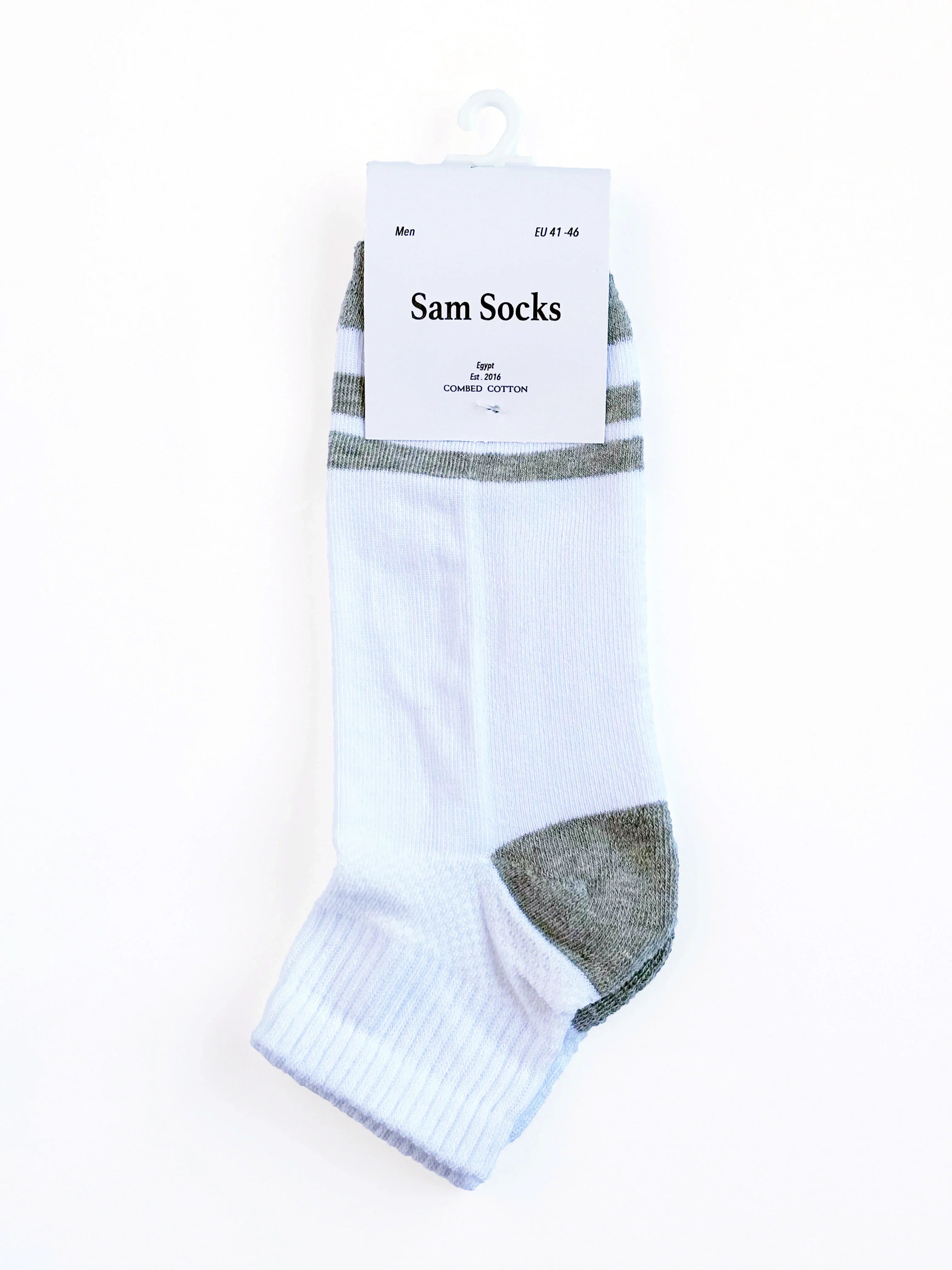Sam Socks - Men Set Of 3 Half Terry L-Shape Sport Socks Men White-Black-Grey 2