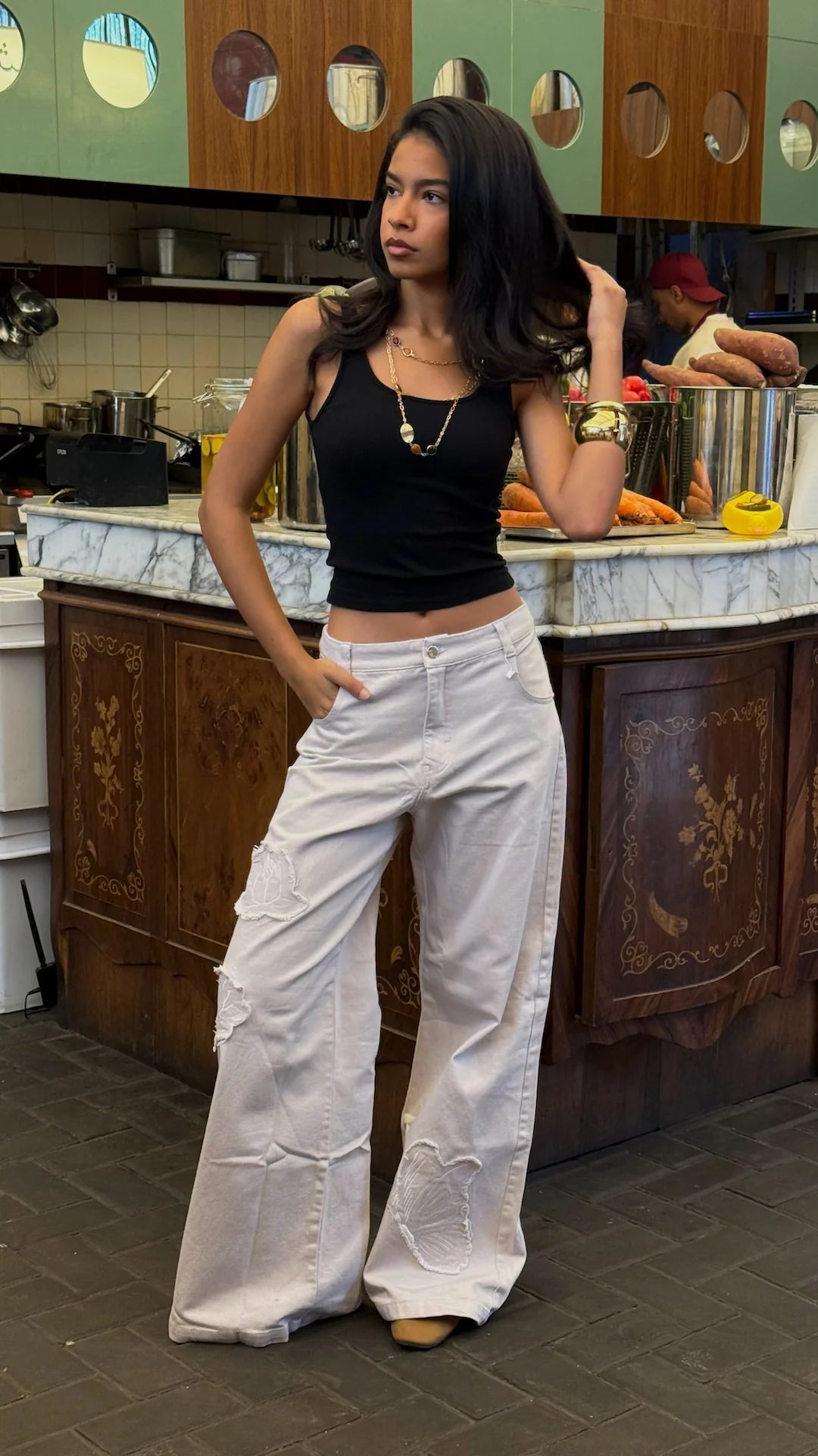 Blooming Strength Beige Pants - Callista