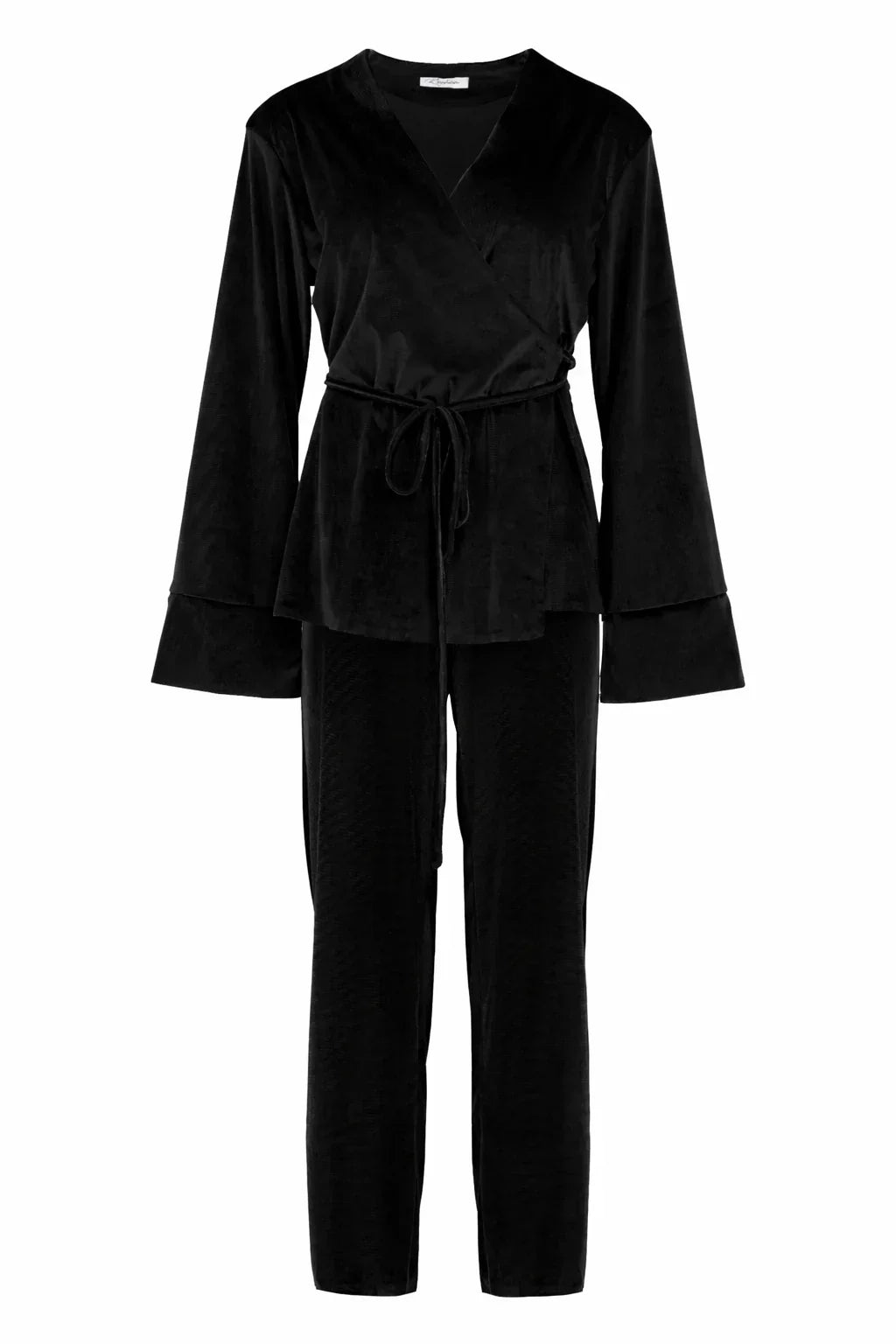 Reehan - Black Side Tie Kimono Set 7